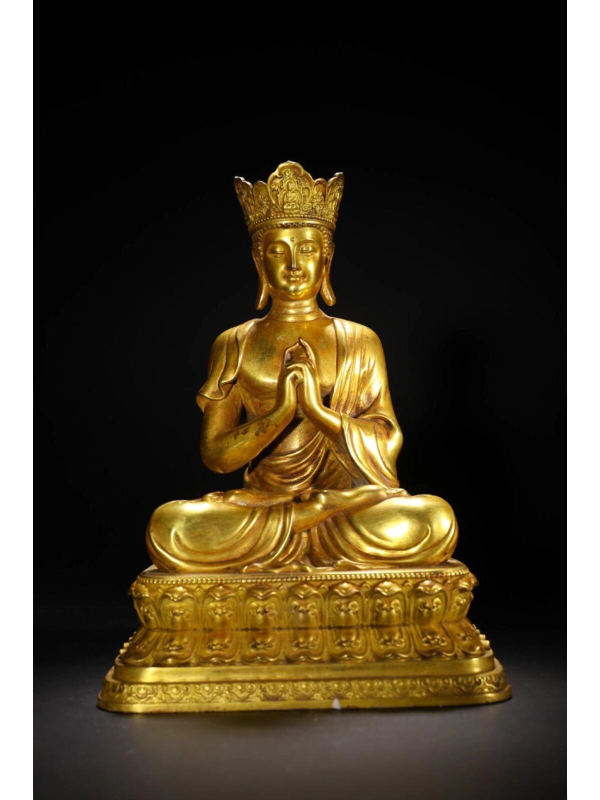 清 鎏金毗卢遮那佛造像