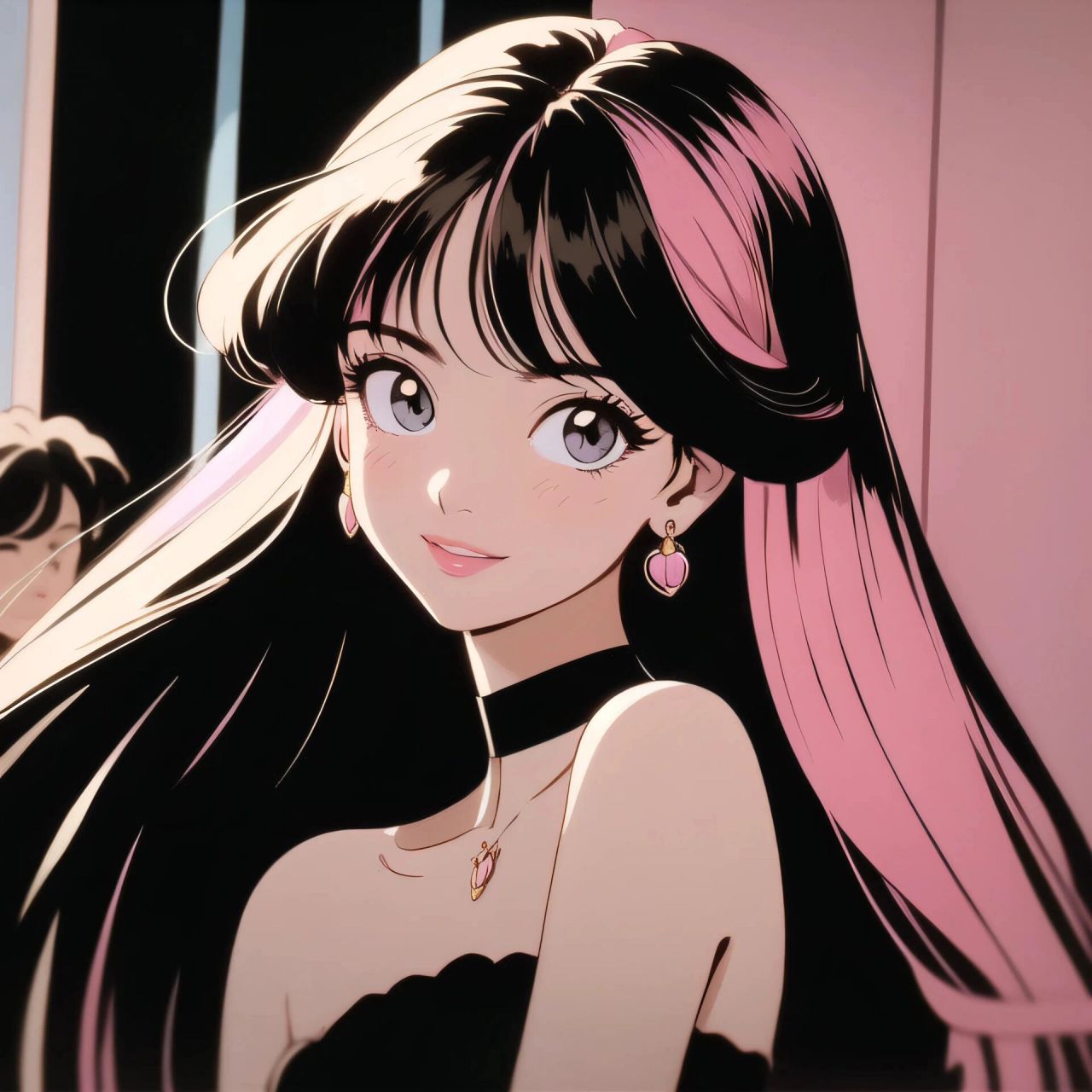 旧漫头像|粉色系甜美长发小姐姐