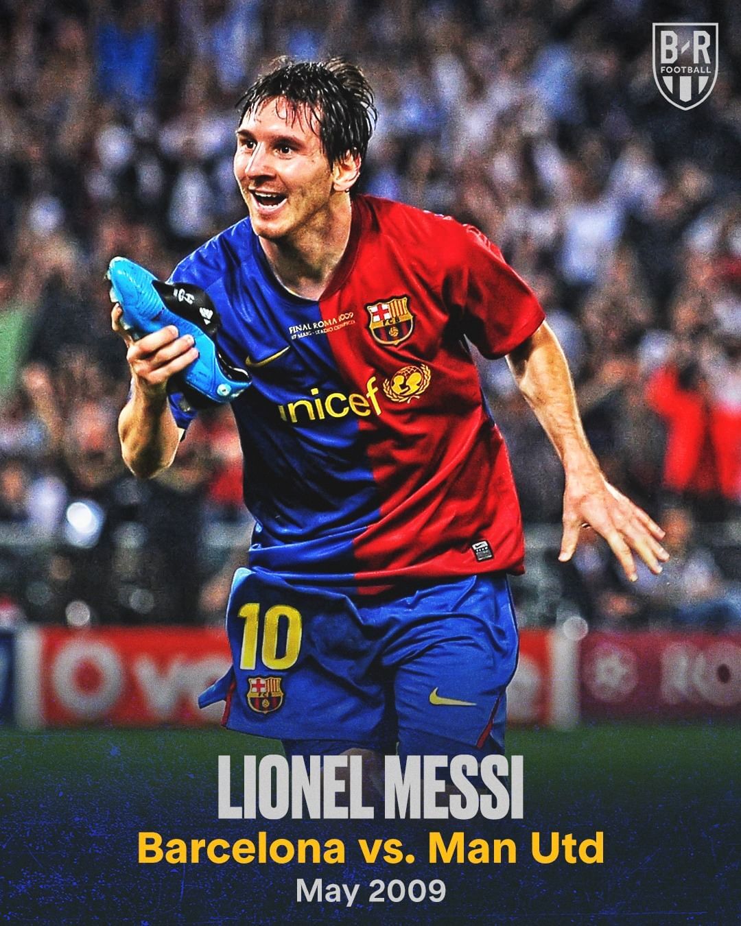 以梅西2009年欧冠决赛头球为素材的作品，被拍出的简单介绍