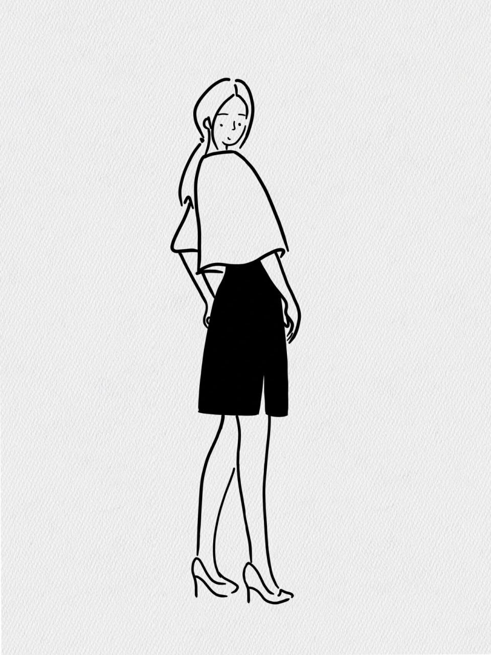 ins风极简人物黑白简笔画合集(一) 整理了一下近期的图,需要过程图的