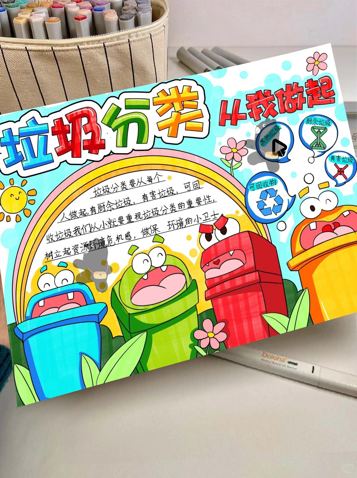 【垃圾分类】从我做起手抄报分享