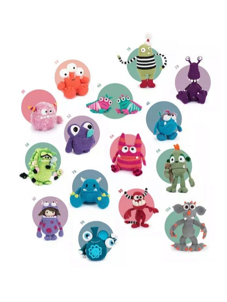 钩针图解 |胆小鬼eddy 丑萌的小怪物 解出自水印#手工钩针编织# #小