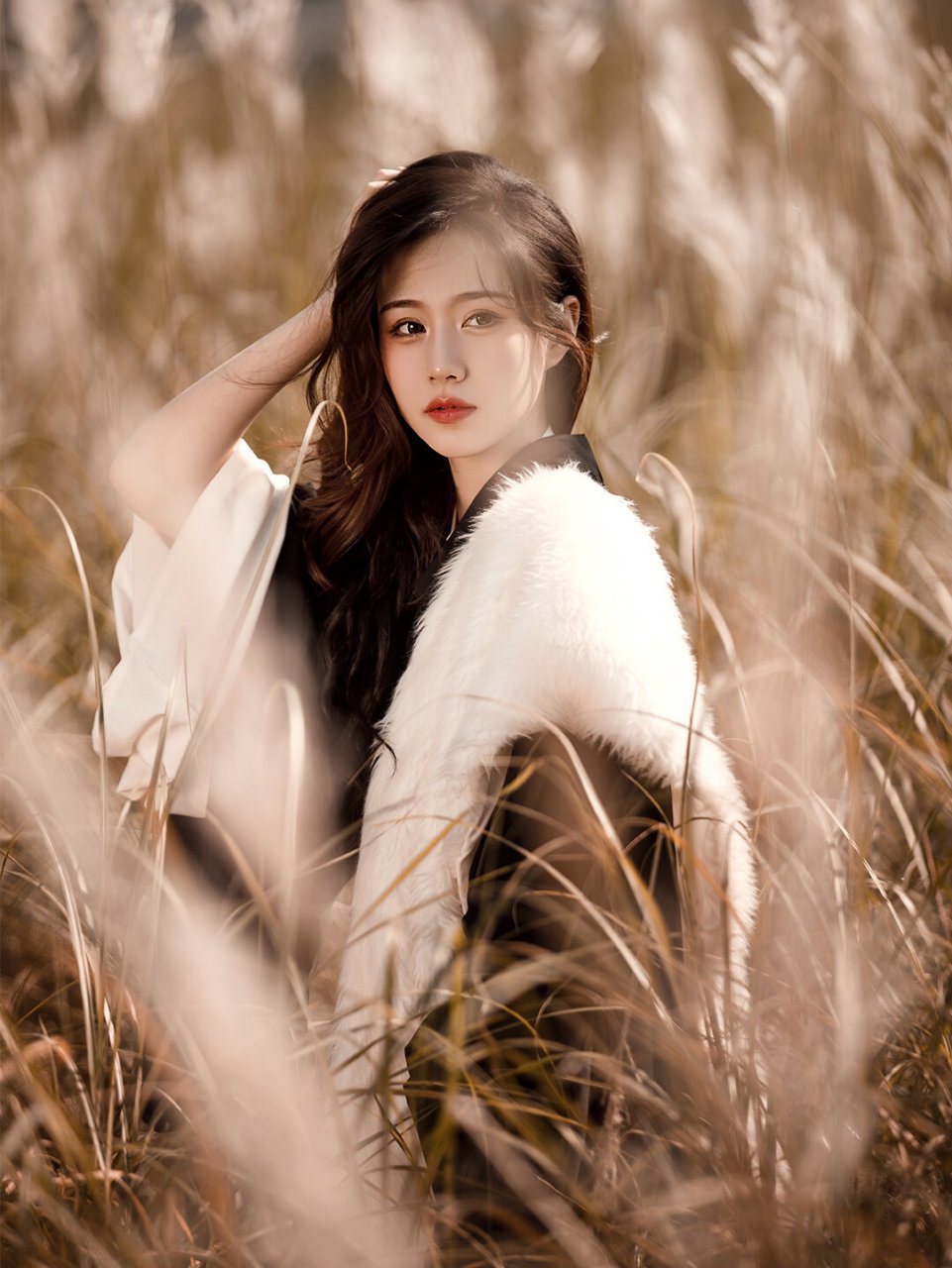 秋日暖阳下的芦苇荡,太适合拍古风写真了!