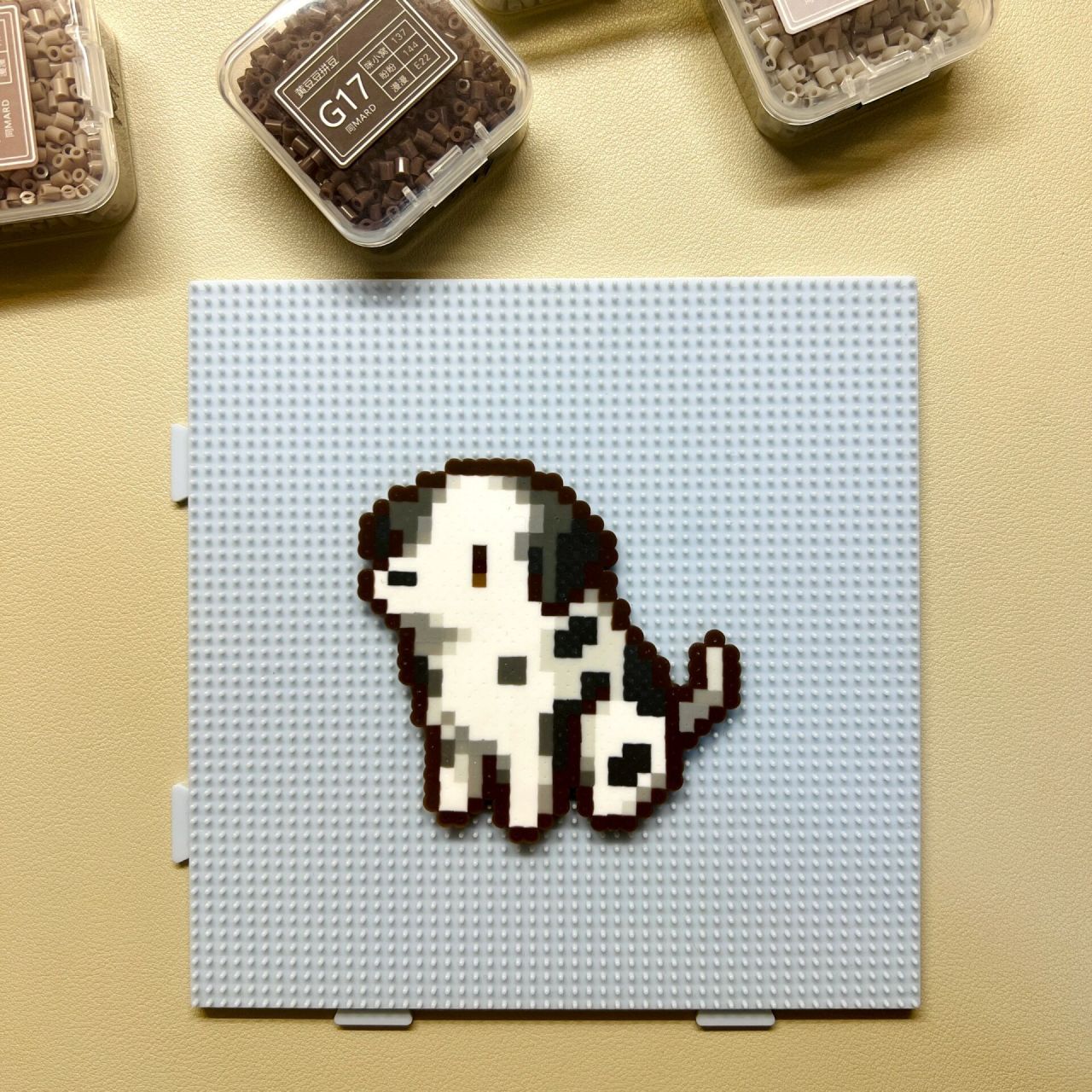 拼豆日记|斑点狗宝宝 感谢图纸92twi 原图见p3 已联系原作者获取