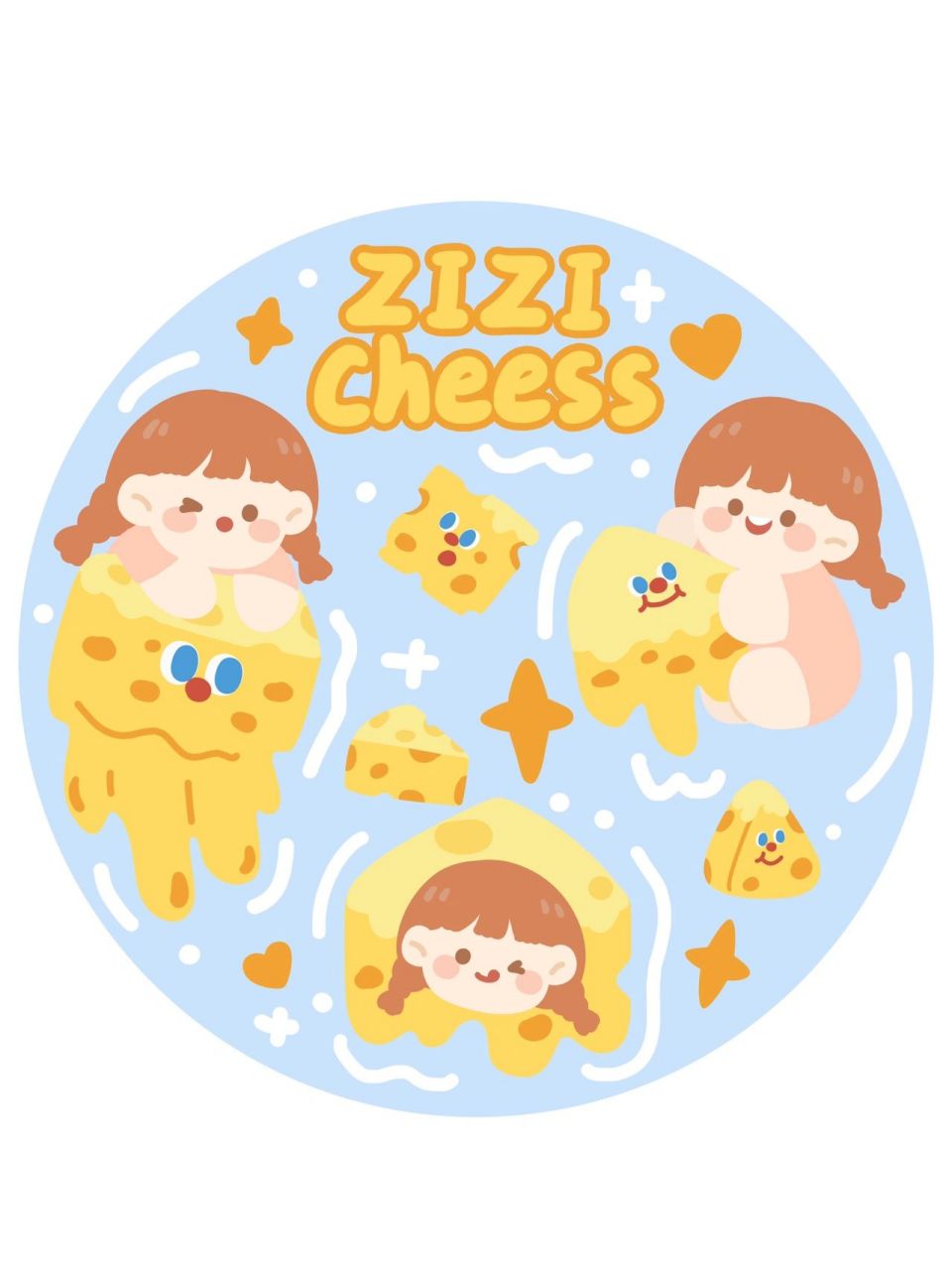 超可爱芝芝酱之芝士奶酪主题原创卡通壁纸 94原创插画设计 · 93