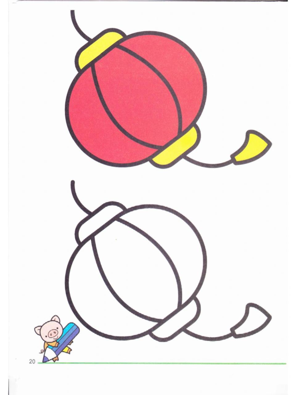 🔥幼儿园小班|简笔画涂色素材120张 宝妈们赶快收藏起来!