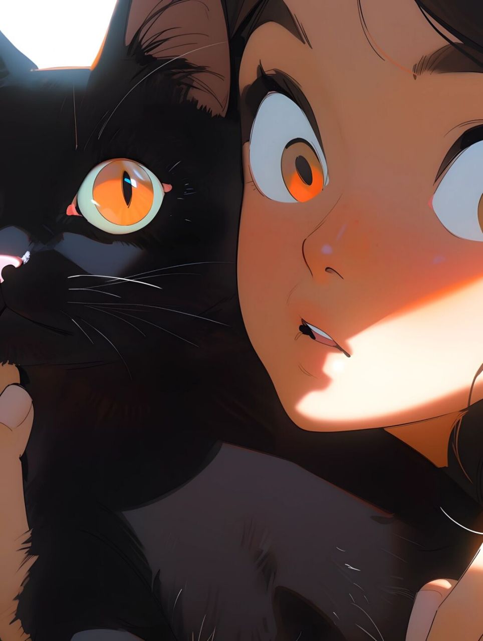 黑猫honey |治愈系氛围感头像 "可恶,跳来跳去踩我头发的坏家伙,真的