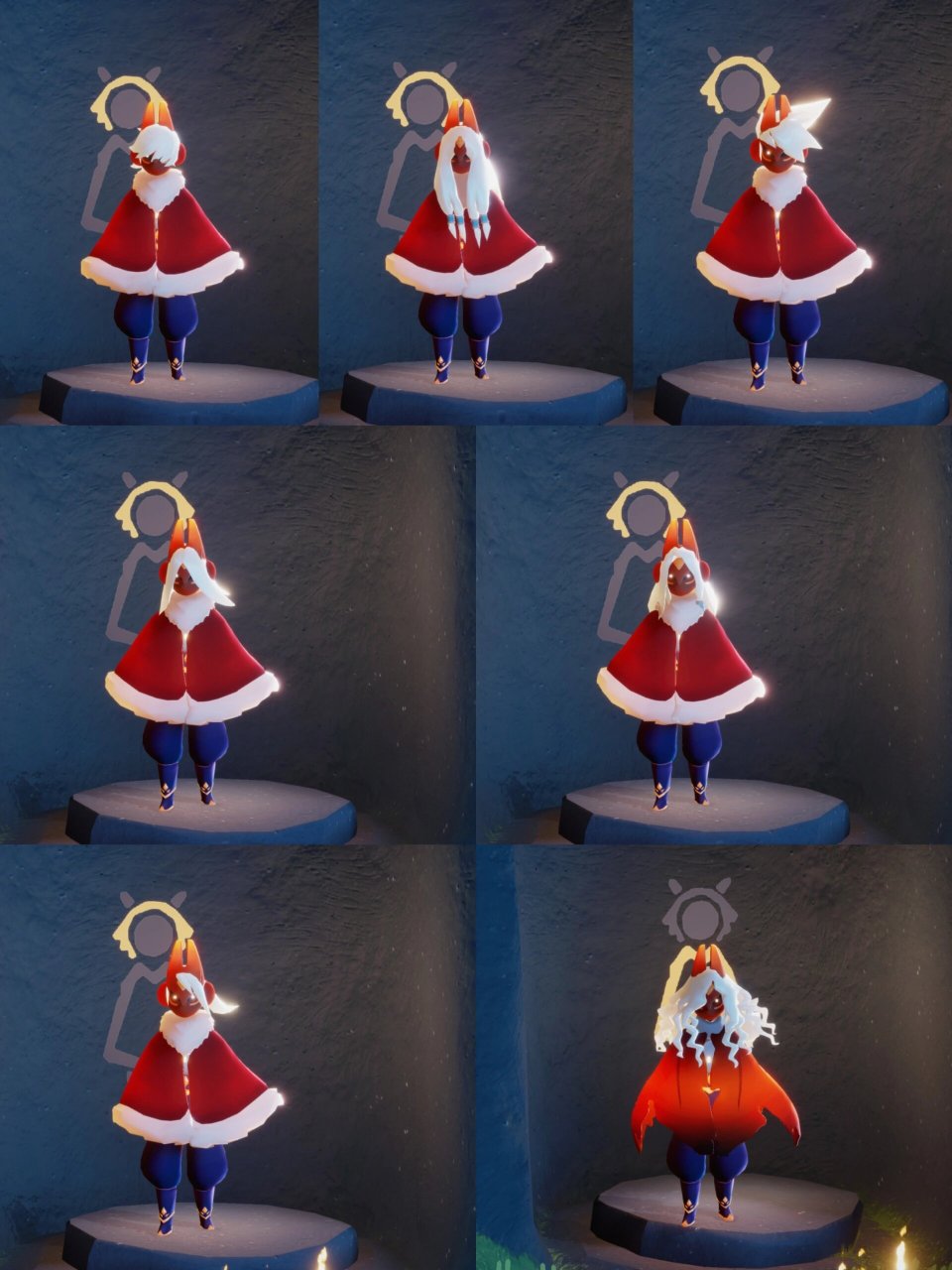 光遇复刻红兔子面具搭配发型展示 一些