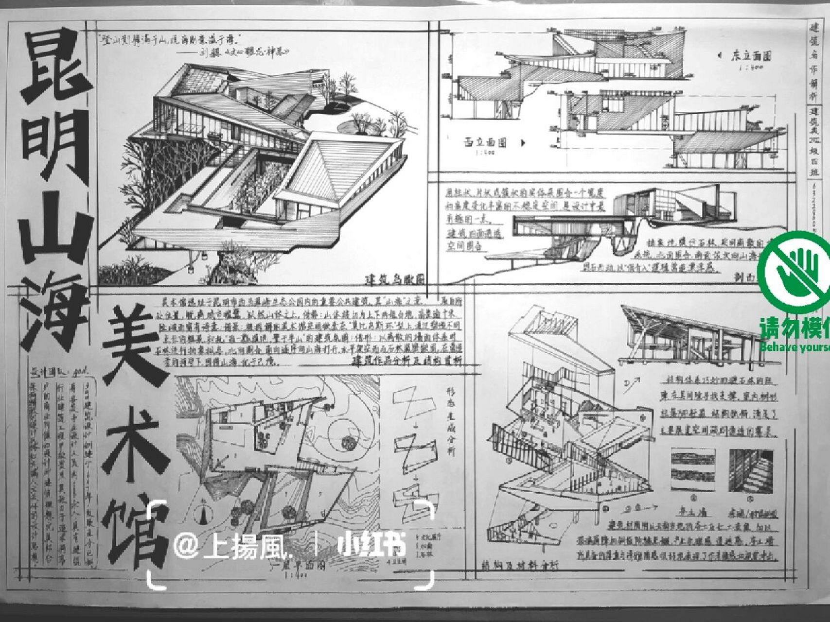 名作解析——昆明山海美术馆(附放大图) 终于完成满意的名作解析啦(不