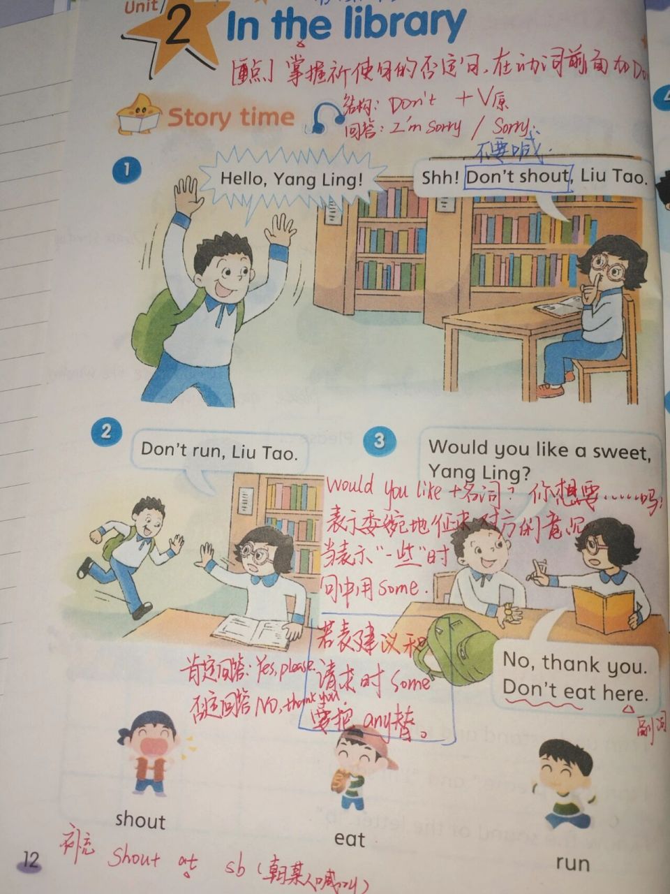 三年级下册 内容:第二单元 重点:掌握祈使句的否定句 结构:dont 动词