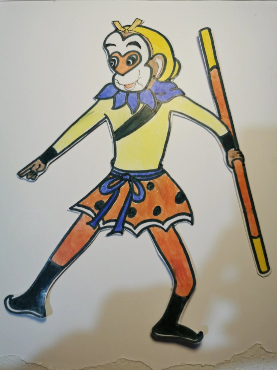 儿童皮影画 孙悟空打蜘蛛精