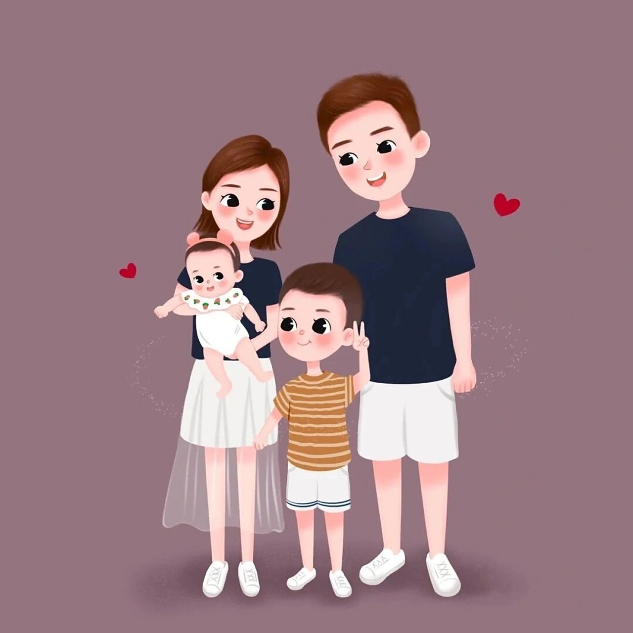 你们要的哥哥妹妹全家福 一家四口全家福,哥哥妹妹