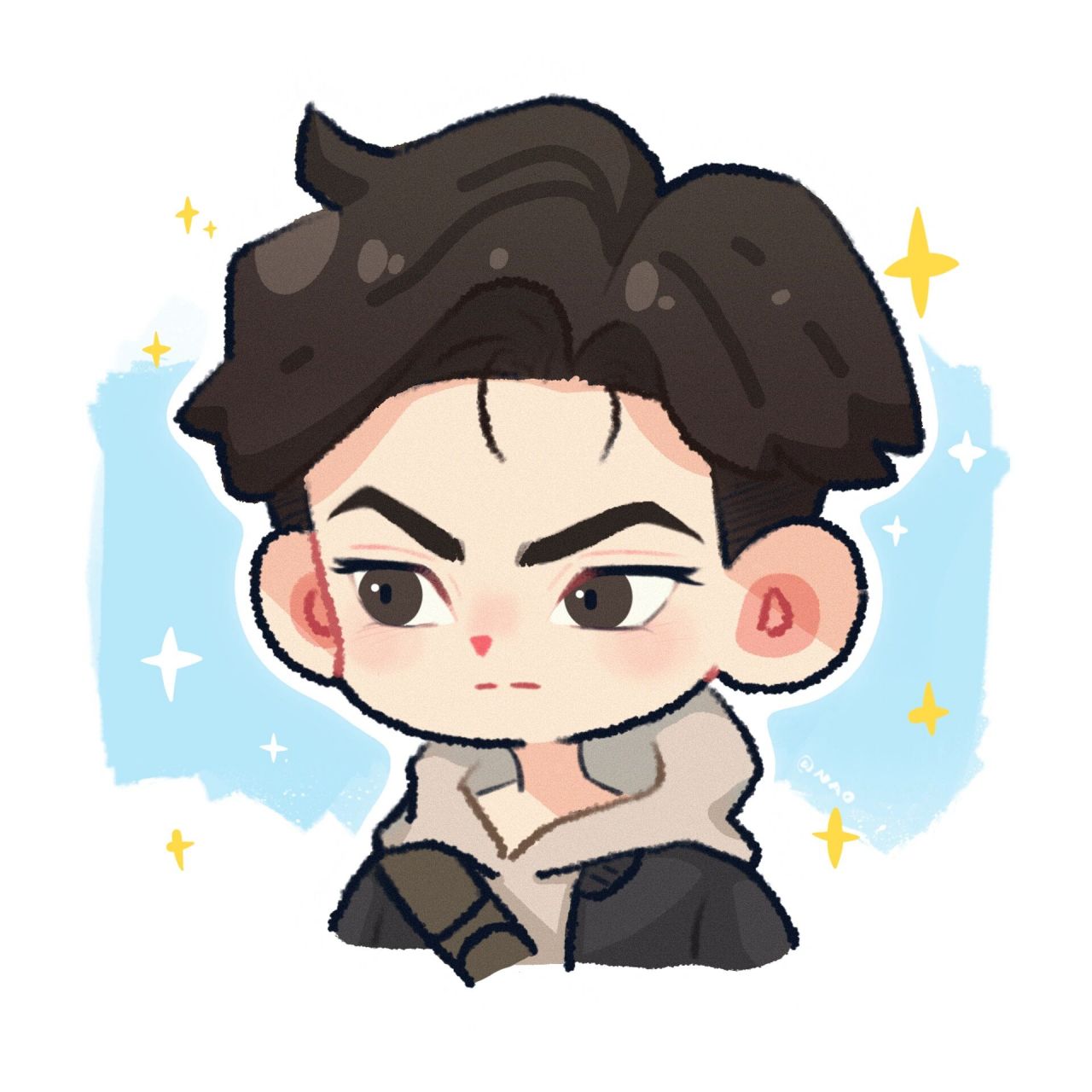 情侣头像92|魔咒q版大头 周选手&丹医生