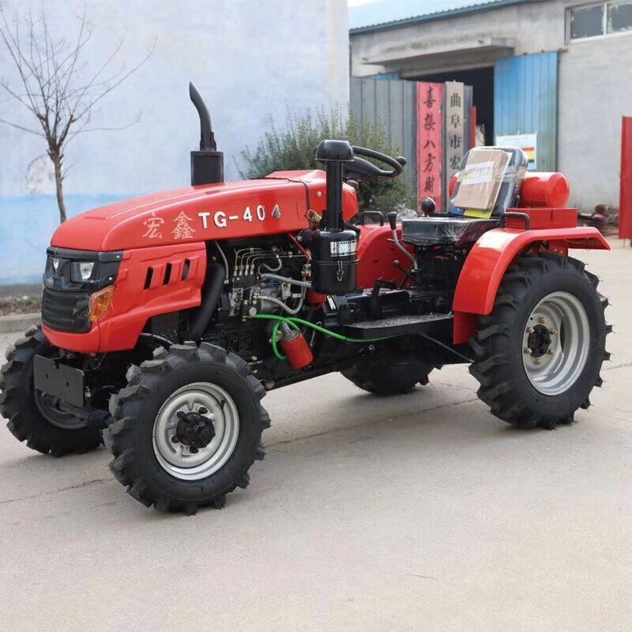 40马力四驱多缸大棚果园四轮拖拉机 404低矮型四轮旋耕机,农用小四轮