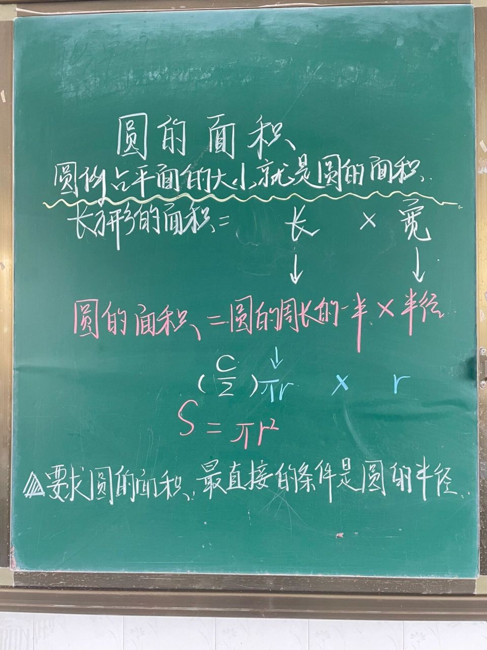 圆的面积板书 圆的面积板书