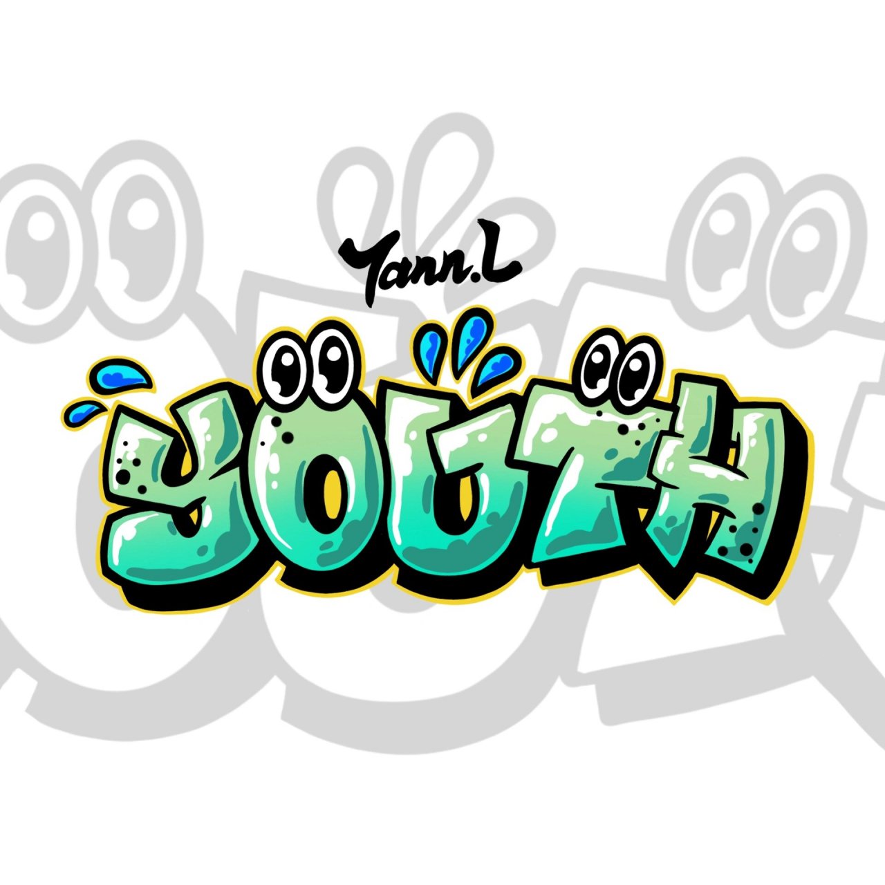 原创|手绘英文字体设计 youth #手写# #涂鸦字母# #字体# #字体设计