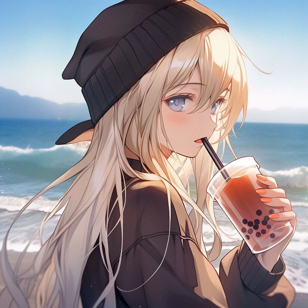 情侣头像 ▏动漫情侣头像 请你喝夏天的第一杯奶茶