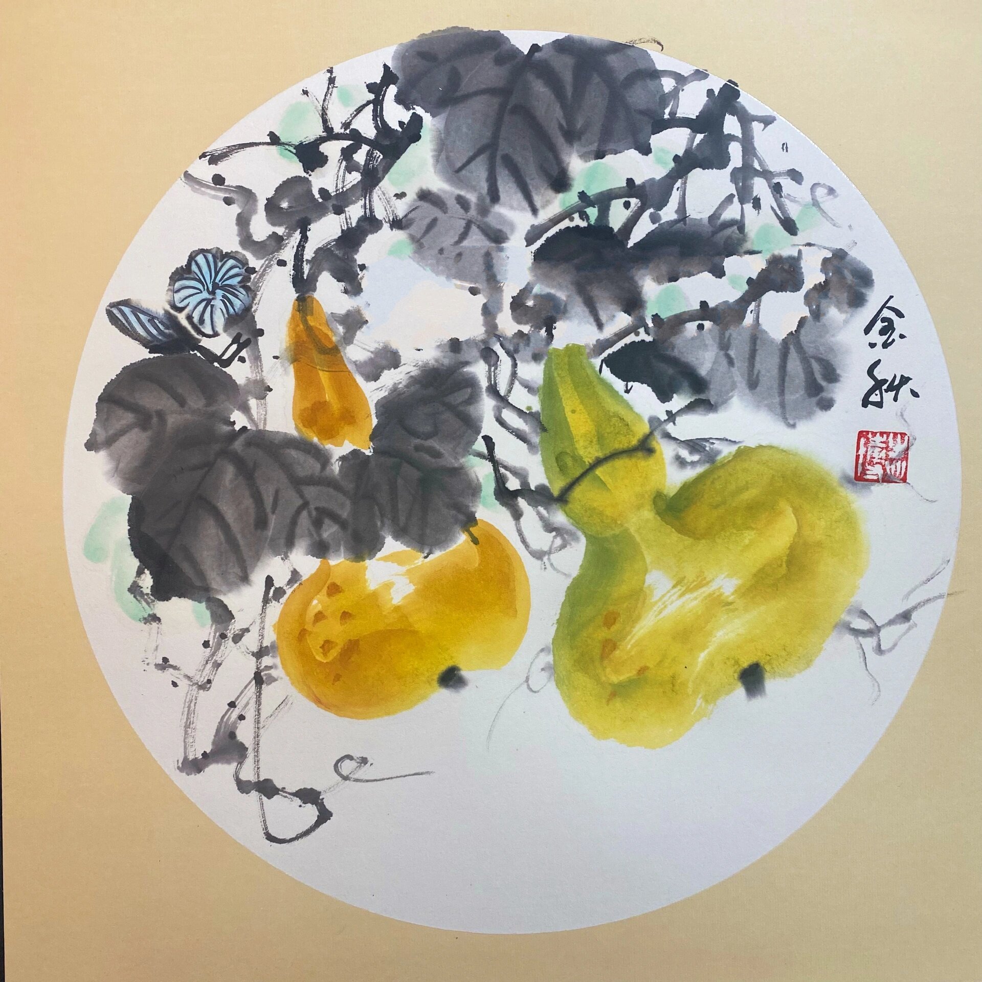 儿童国画《葫芦》画法分解 用最适合孩子的方法你讲解最适合孩子的