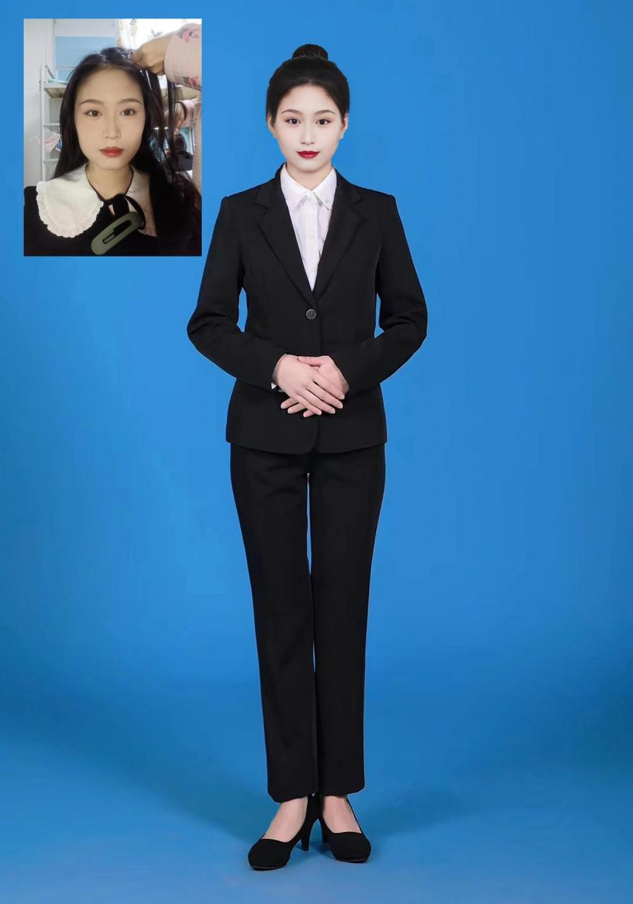 推荐表 证件照,个人照,自拍照转职业照全身照形象照 证件照转全身照