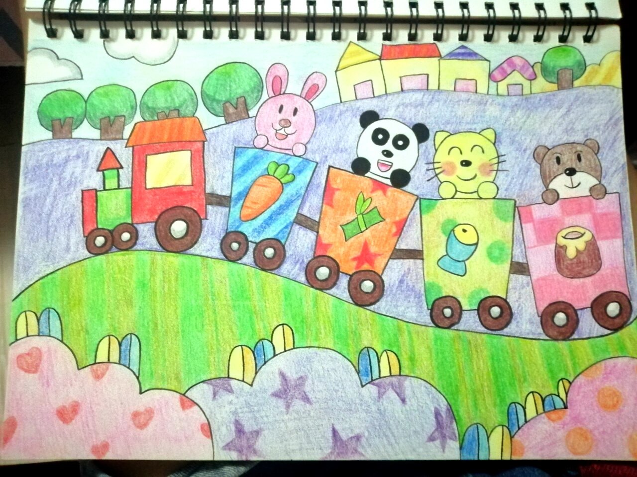 《动物乐园》儿童画