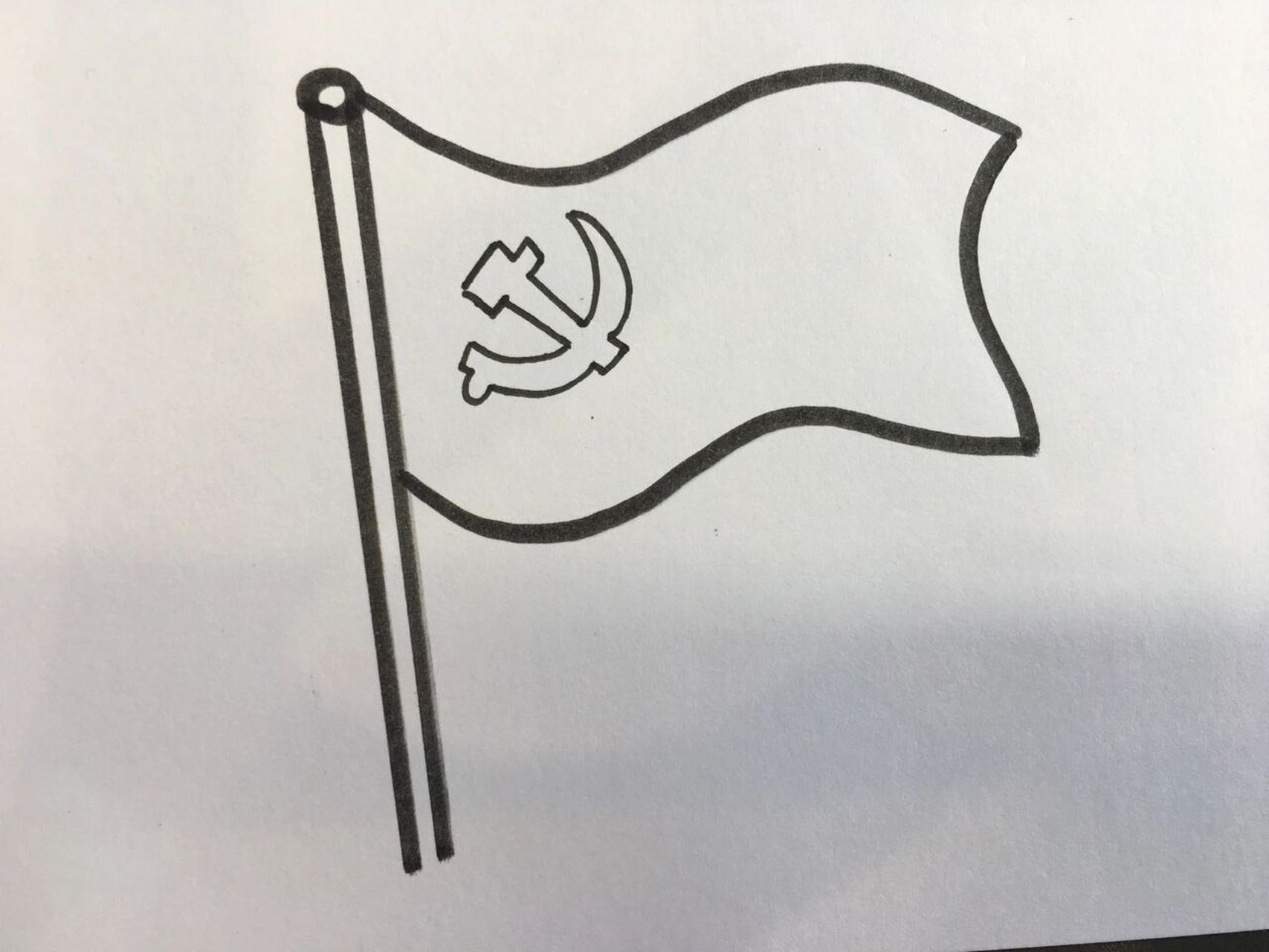 马克笔|党旗简笔画 9899