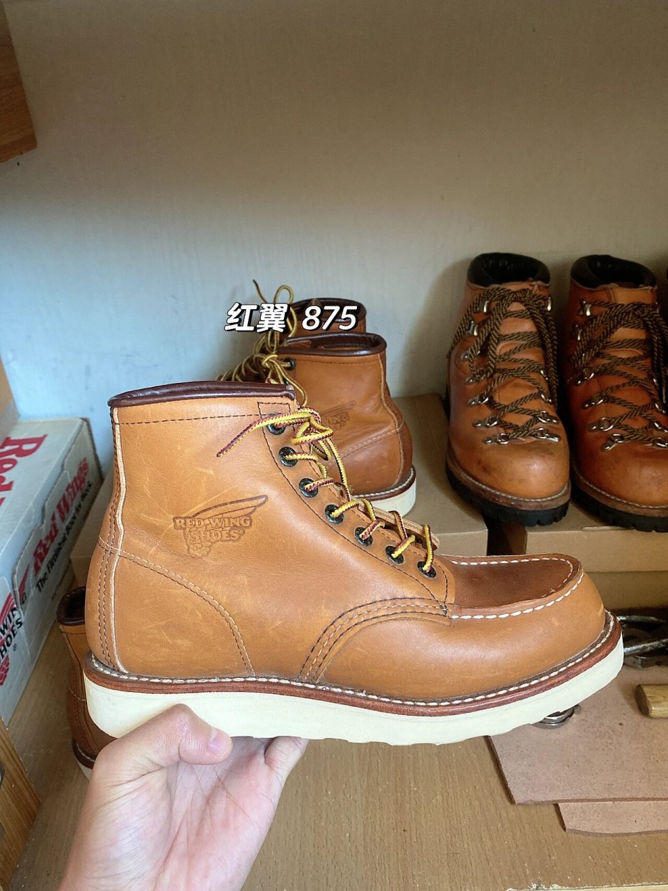 红翼redwing 875 11年的小钢印! 	 尺码 4.5e 	 油性十足!
