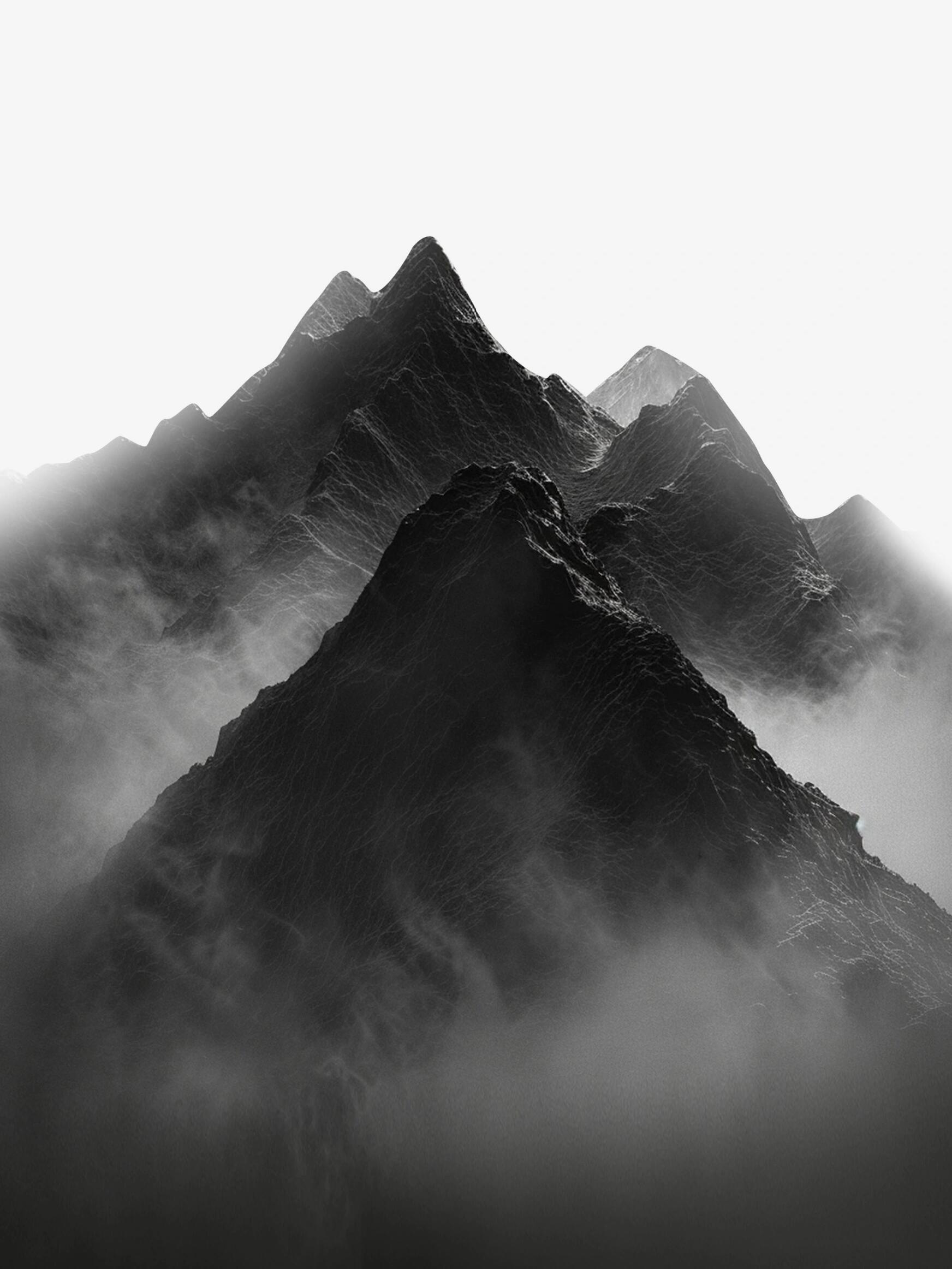 壁纸原创|高级感黑白壁纸山