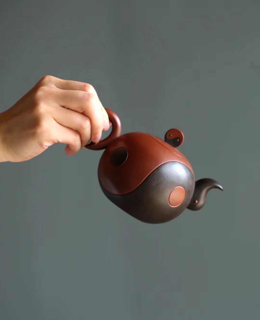 体验范老师宝藏作品,阴阳太极71壶7515 阴阳太极壶把道生万物的