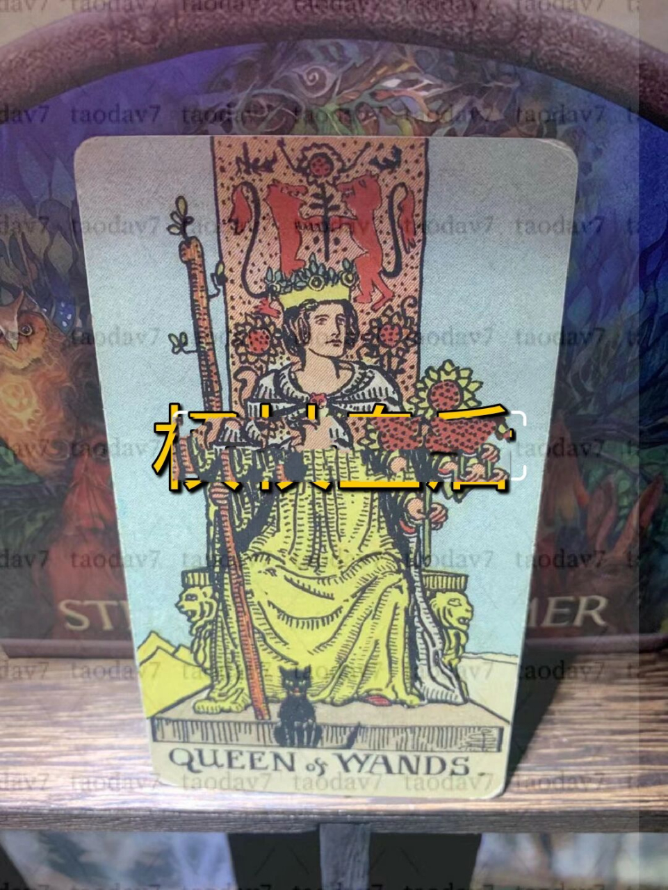 塔罗牌权杖皇后的牌意解读 正位: 权杖皇后(queen of wands)是有吸引