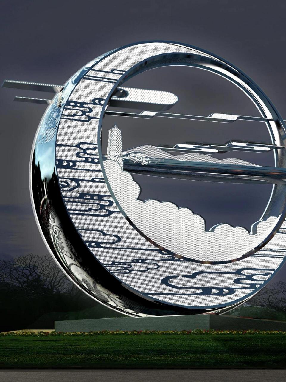 大地雕塑|城市门户景观雕塑-日新月异95 7715湖南·祁阳《日新