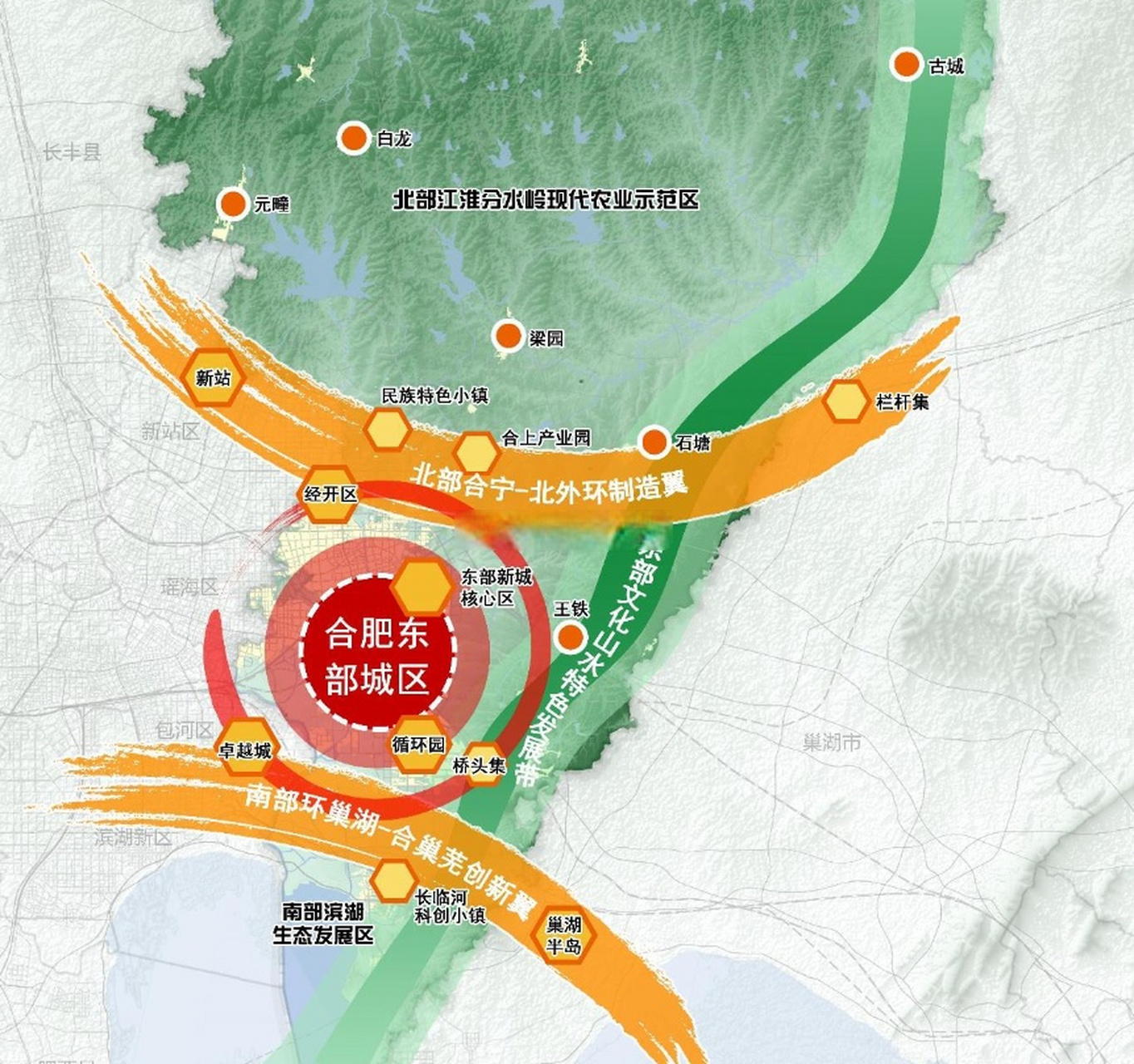 肥东县国土空间总体格局规划图!