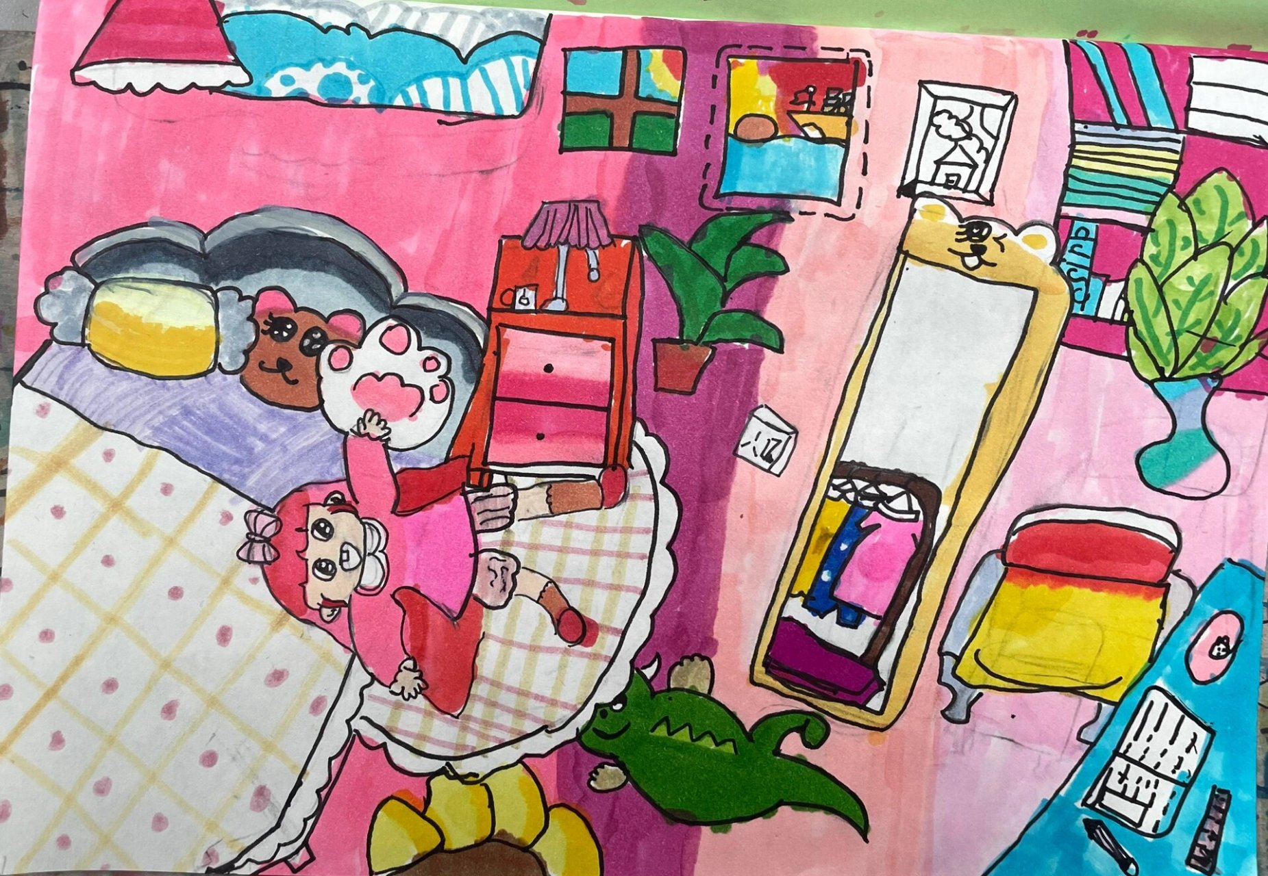 三年级美术《我的小天地》学生绘画作品 小朋友心中的小天地