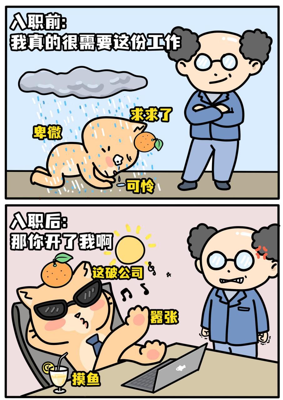搞笑表情包上班打工人内容过于真实