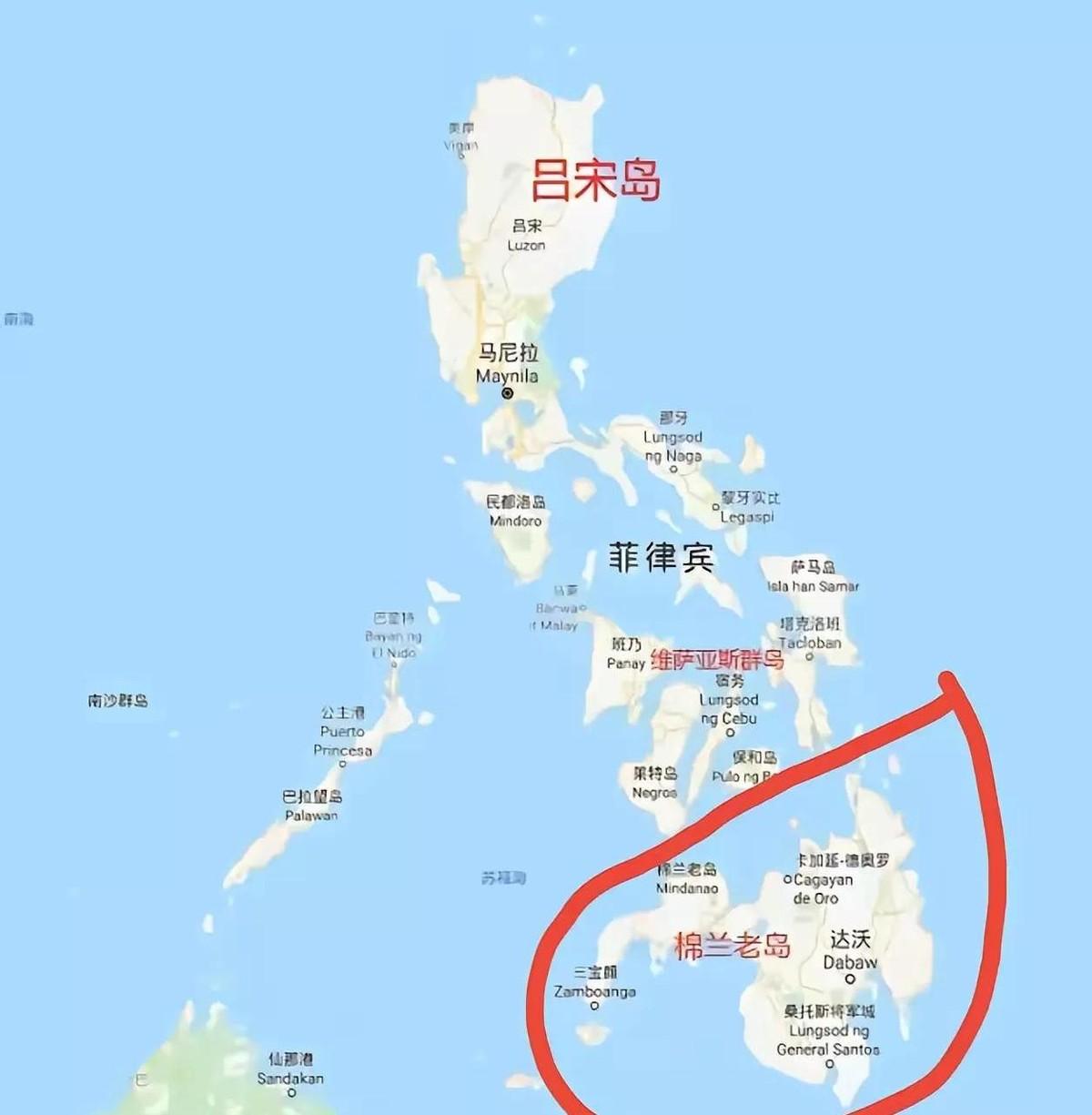 但是小马科斯为了获得鹰酱的支持破釜沉 菲律宾的莱特岛地图菲律宾