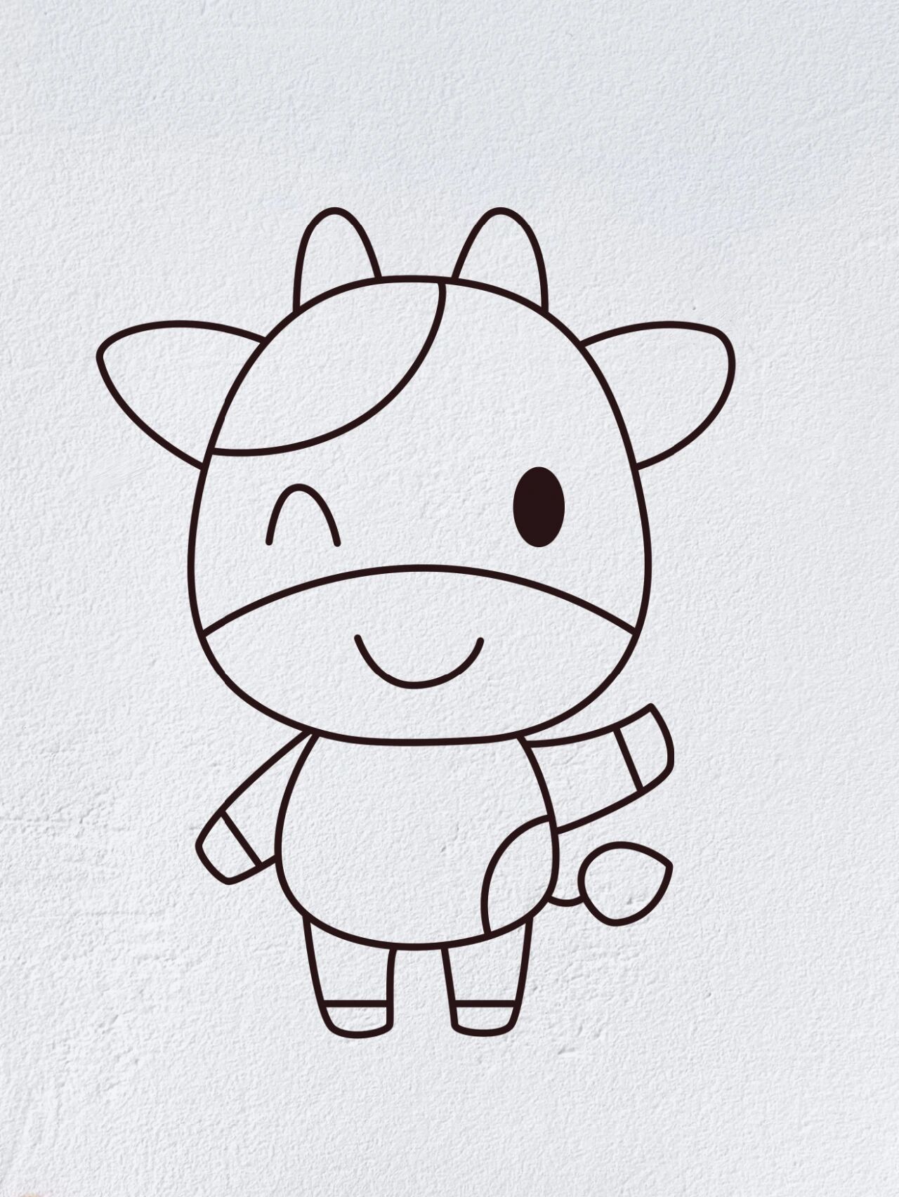 动物简笔画之可爱的奶牛