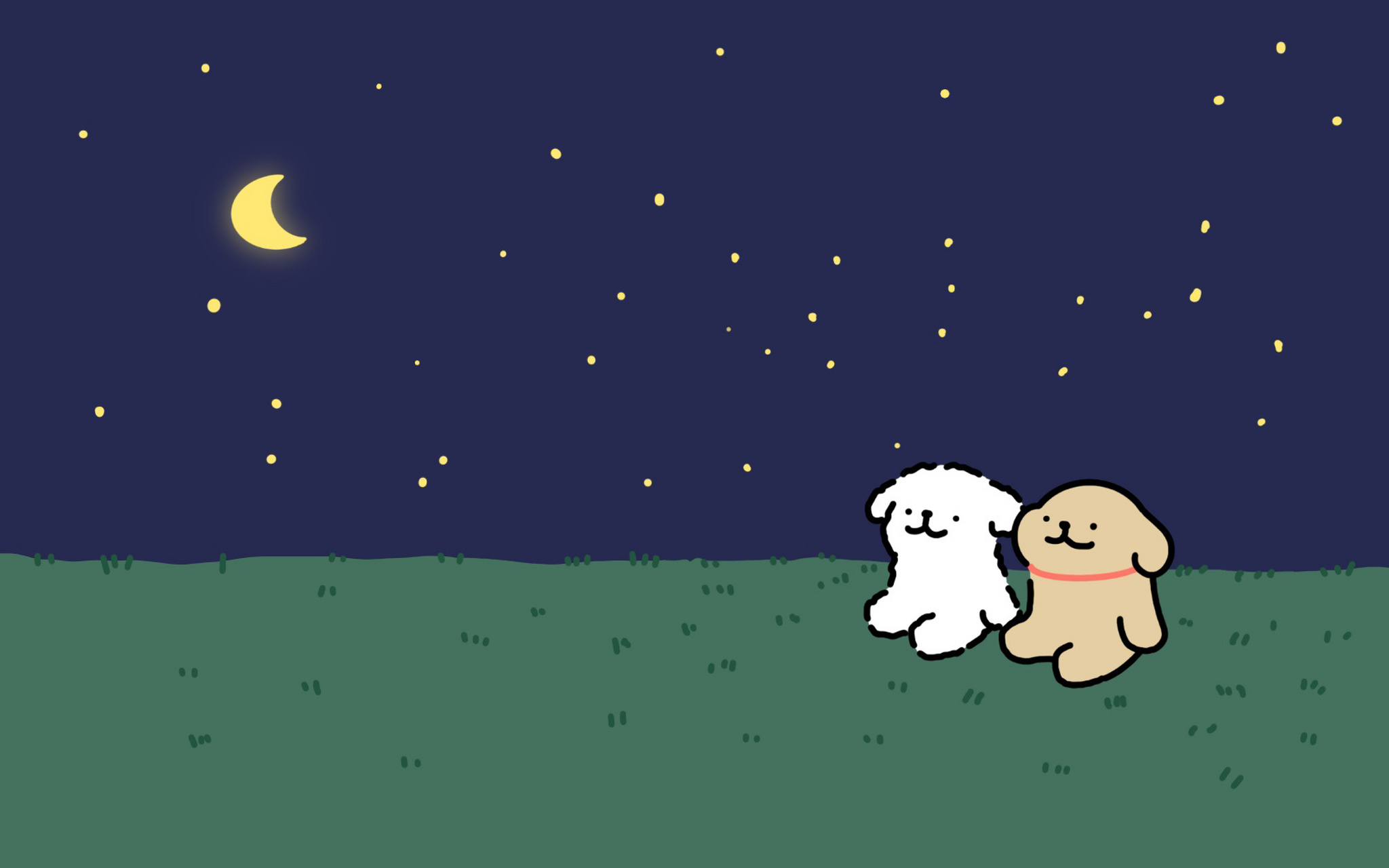 线条小狗壁纸第二弹来啦     姐妹们壁纸第二弹来啦,我是不是还挺高效