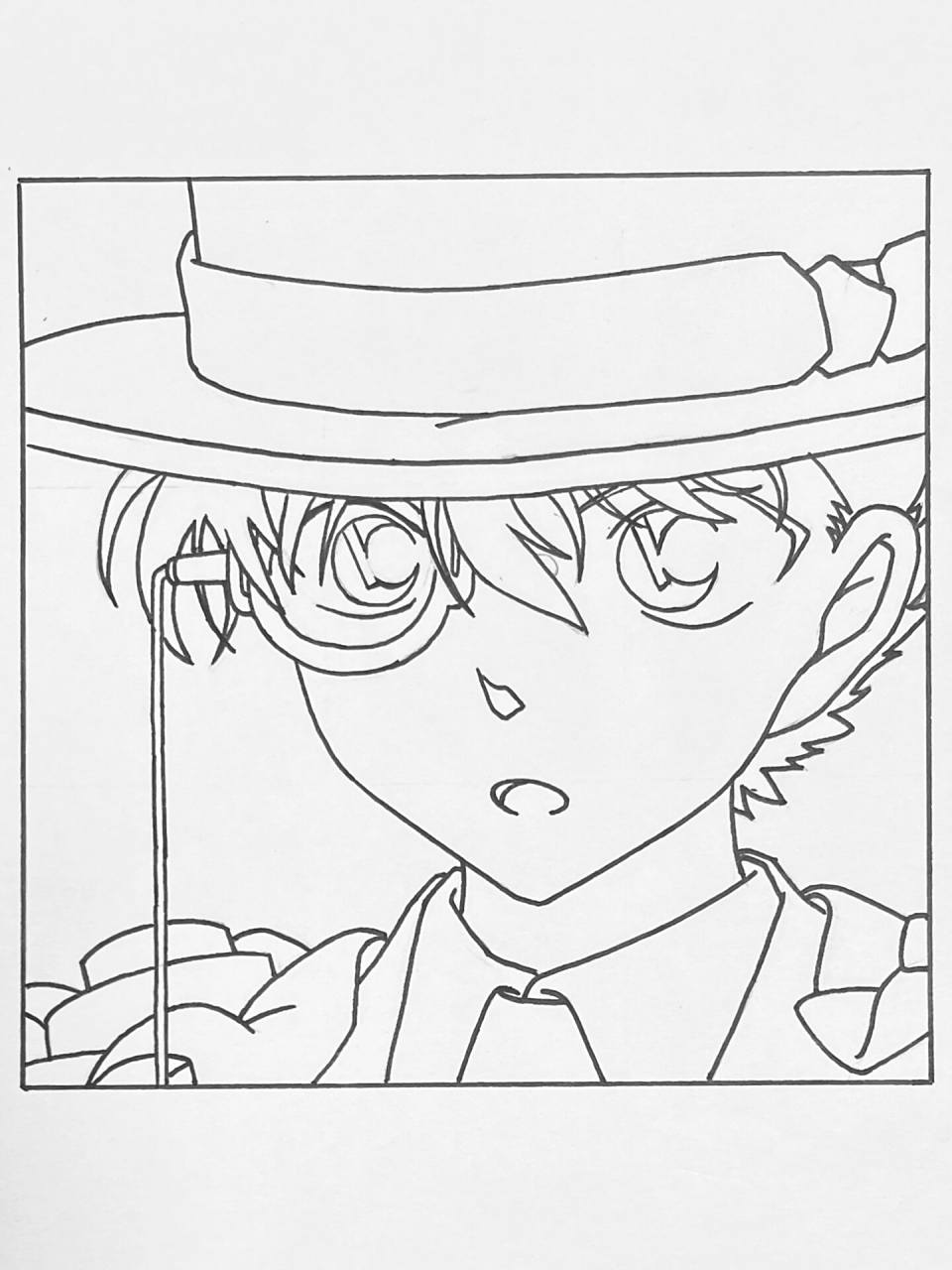 手把手教你画7915怪盗基德 工具:勾线笔,铅笔