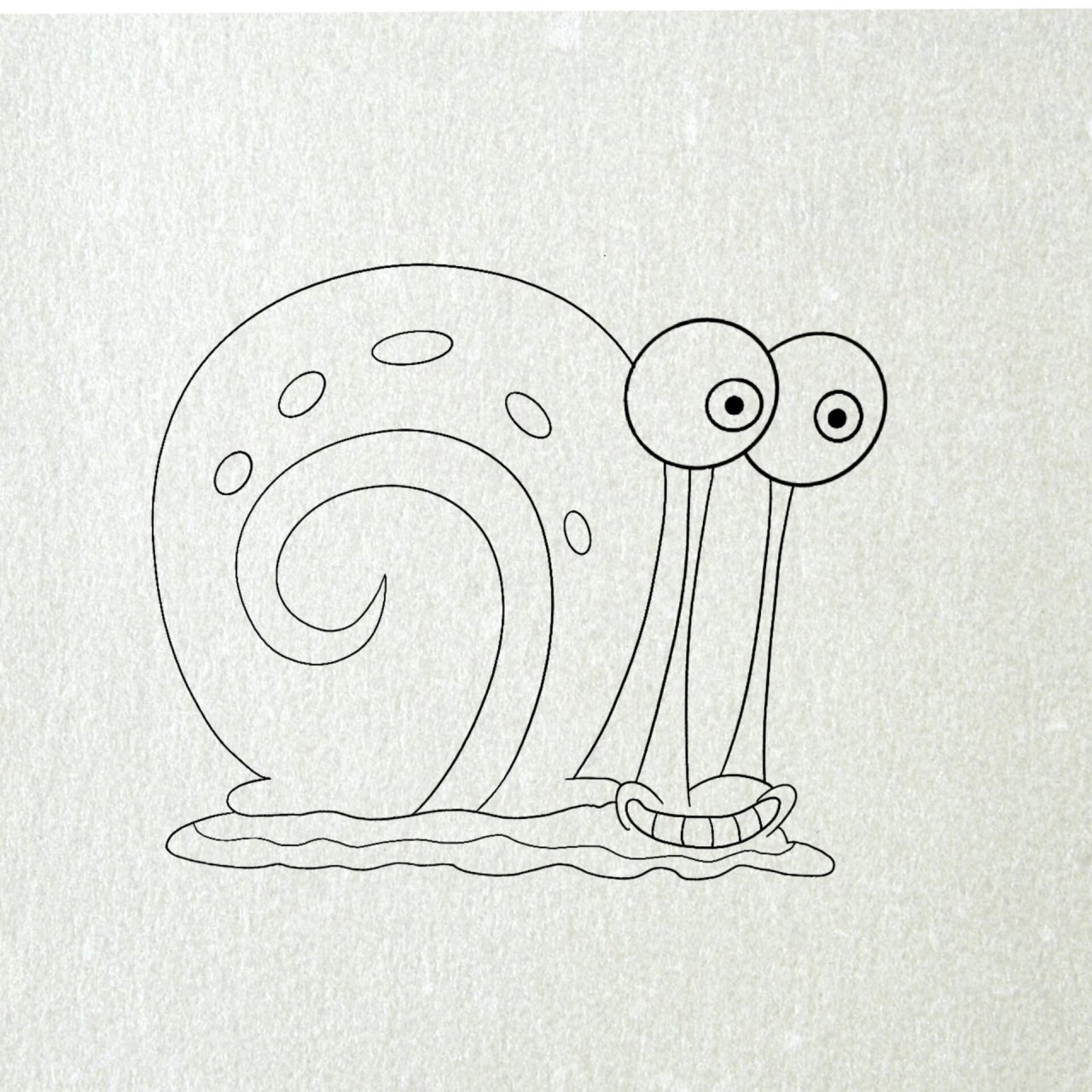 海绵宝宝系列—小蜗简笔画教程 每日一画——day3 希望有个小蜗一样的