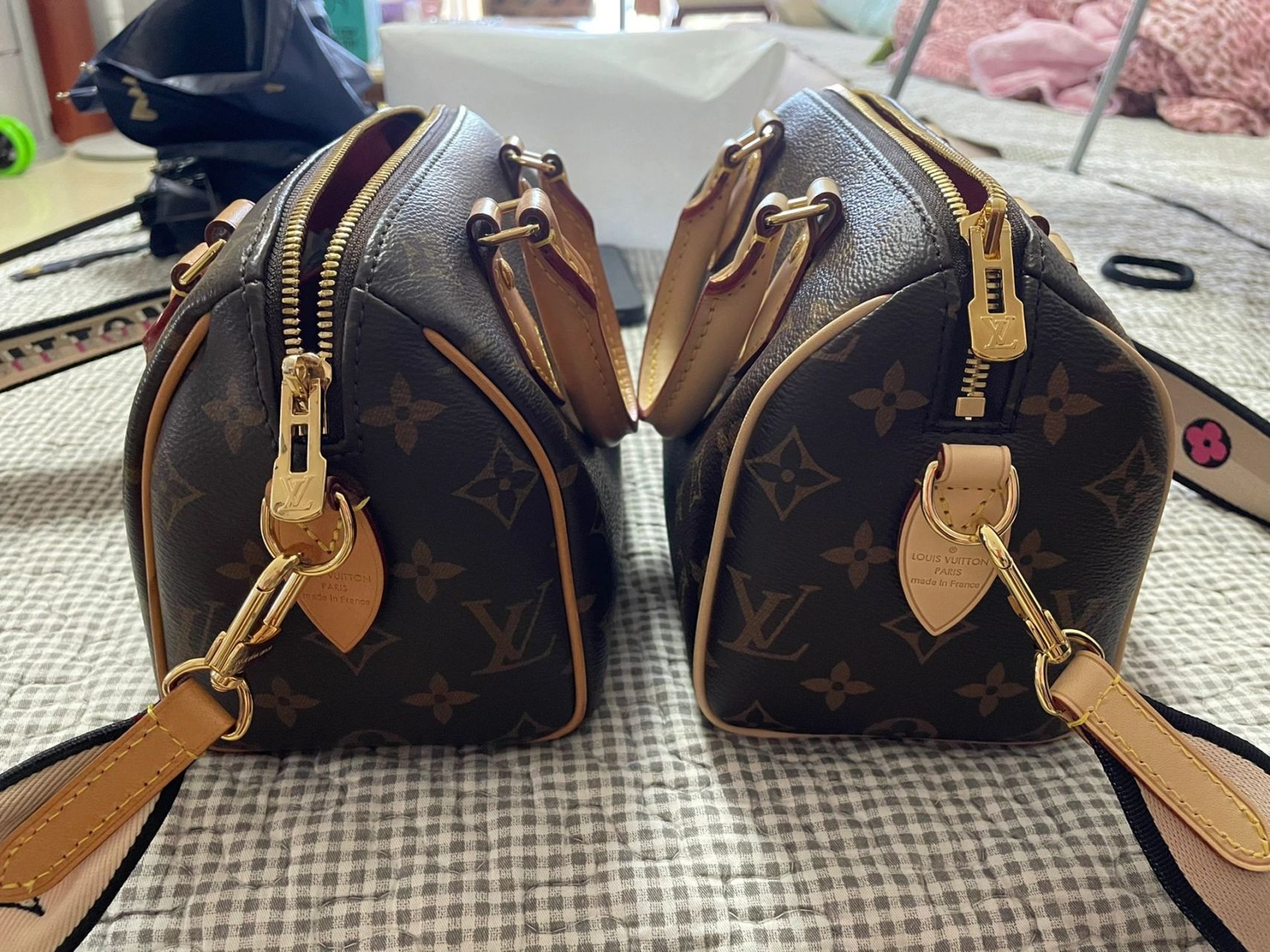 lvspeedy20假货一眼假不是没有道理的 一个是代购那里买到的假货 一个