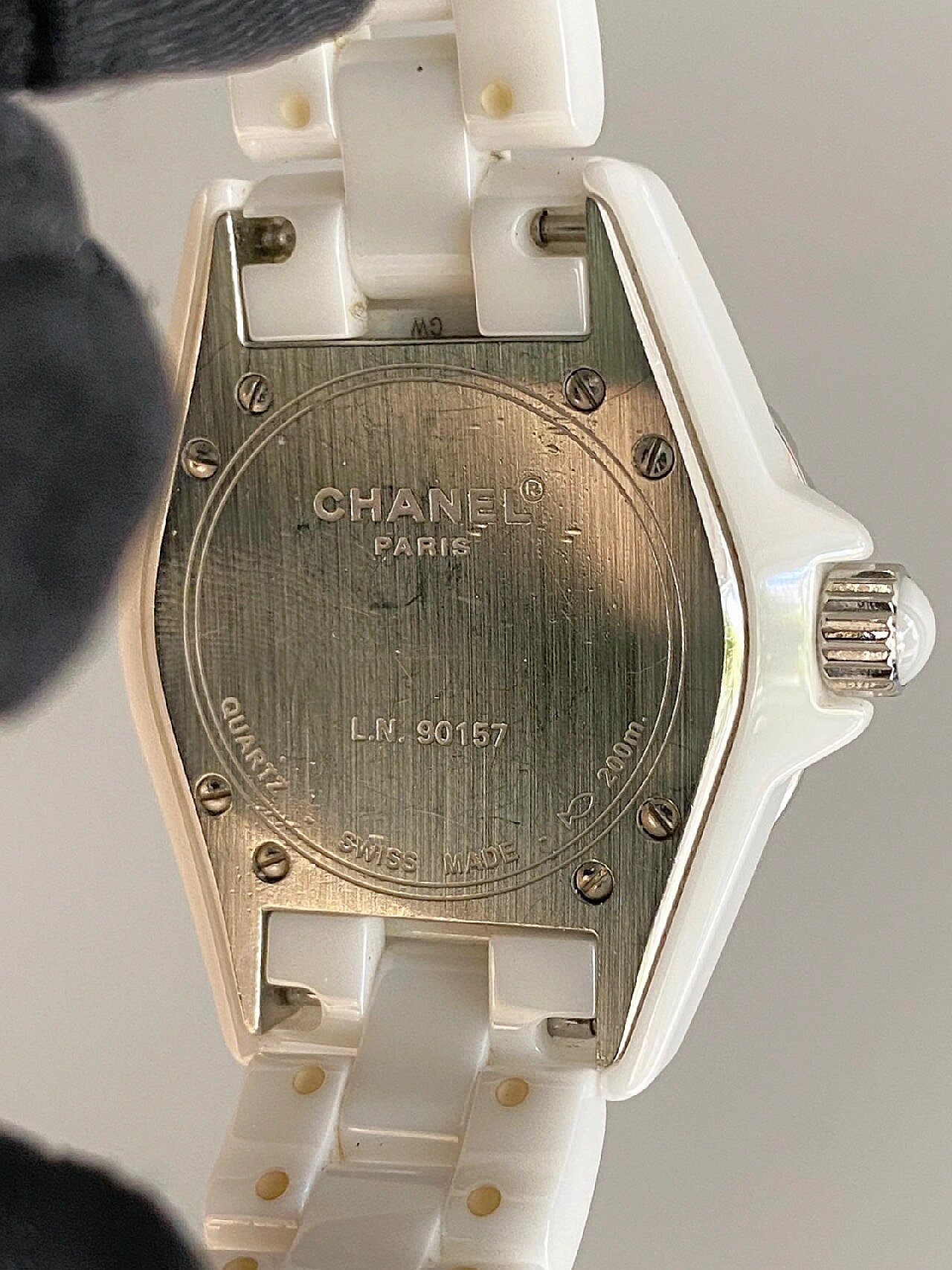 j12白陶瓷 终于收到一只香奈儿chanel j12  h0968白陶瓷精钢石英女士