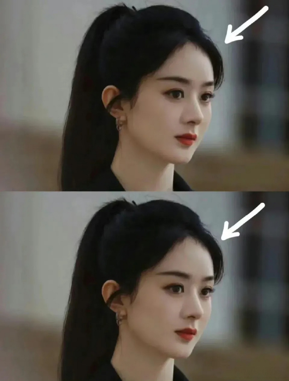 赵丽颖拍剧,为了造型好看还要剃发际线,真是旱的旱死,涝的涝死[酸][酸