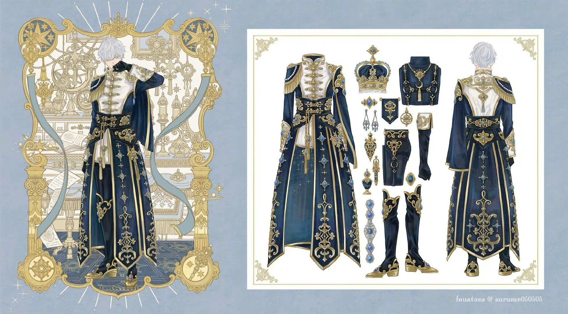 素材 | 动漫欧式服装参考 欧式风格服装参考.画师ふわっとん