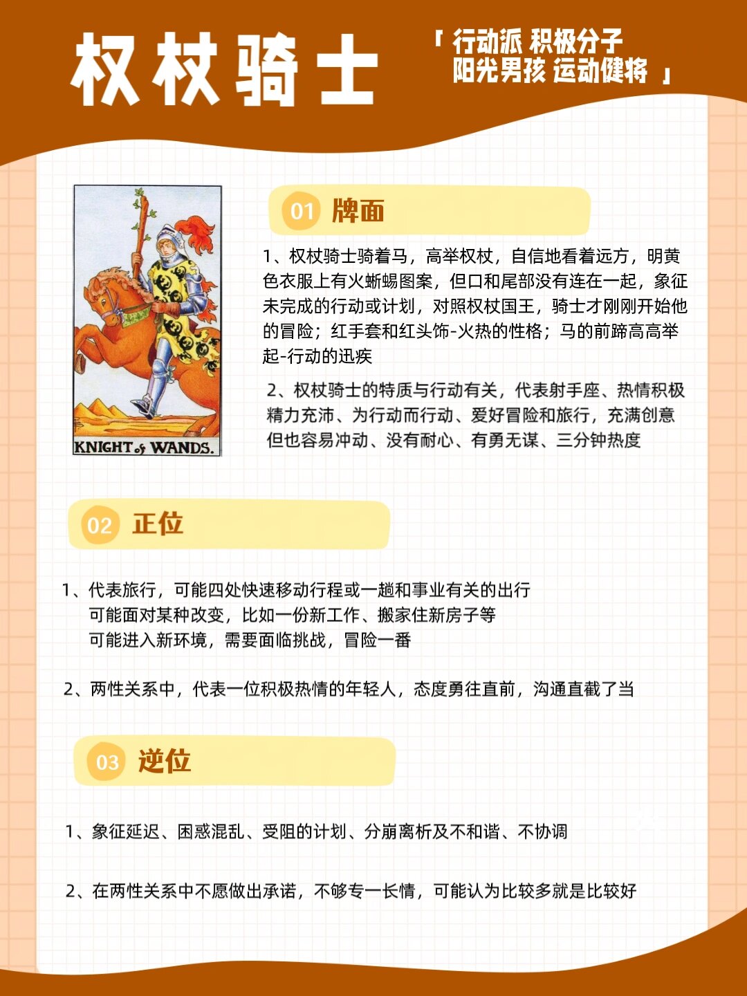【塔罗笔记】权杖骑士·牌意解析