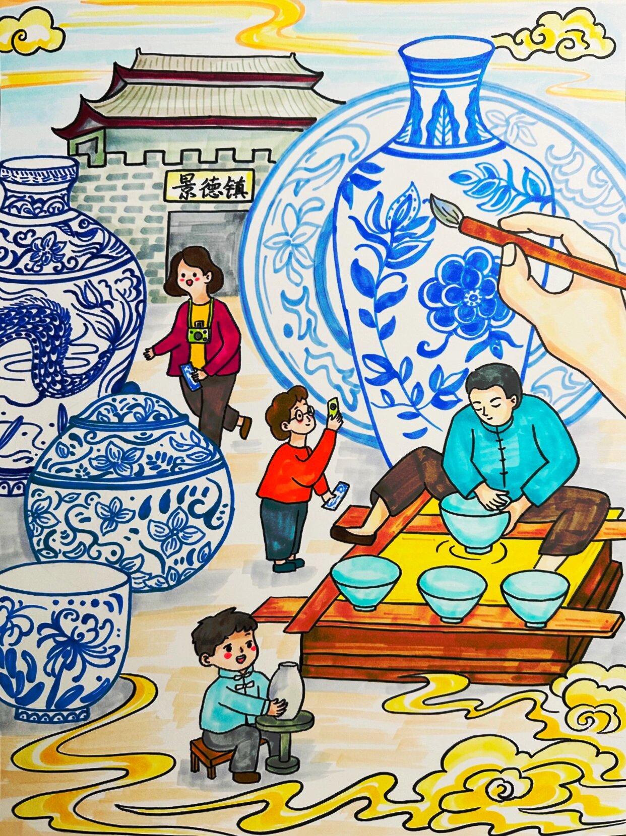 景德镇陶瓷博览绘画