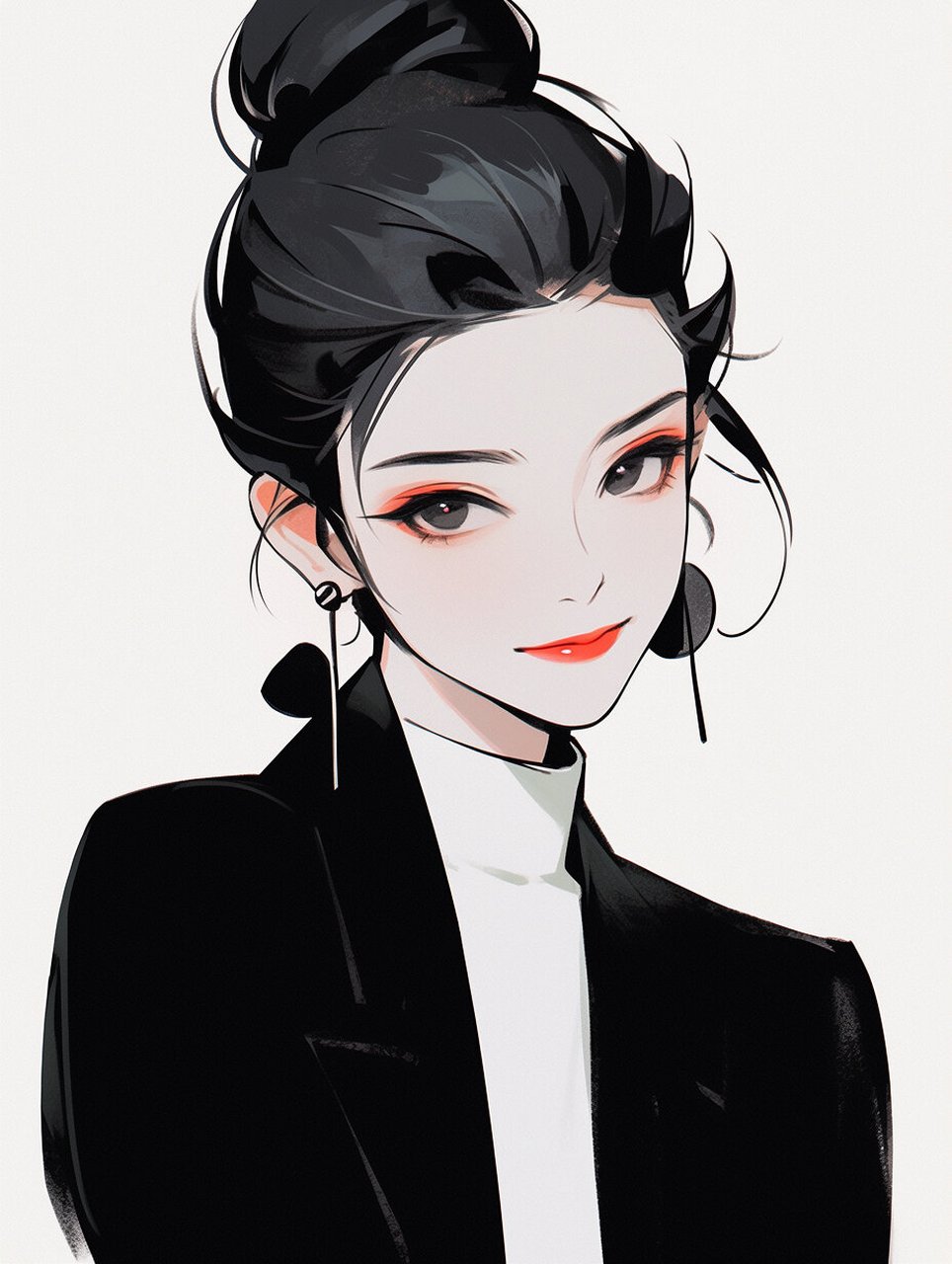 极简主义|经典黑白飒气又温柔女生头像 愿你忠于自己,活的认真,笑的