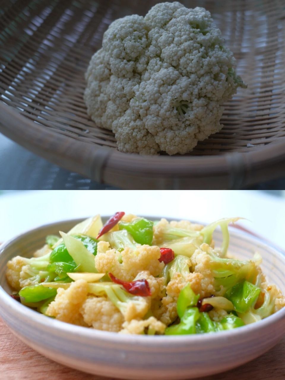 家常菜素菜100道89|炒花菜 92 	 食材:花菜 青椒 蒜头 干辣椒