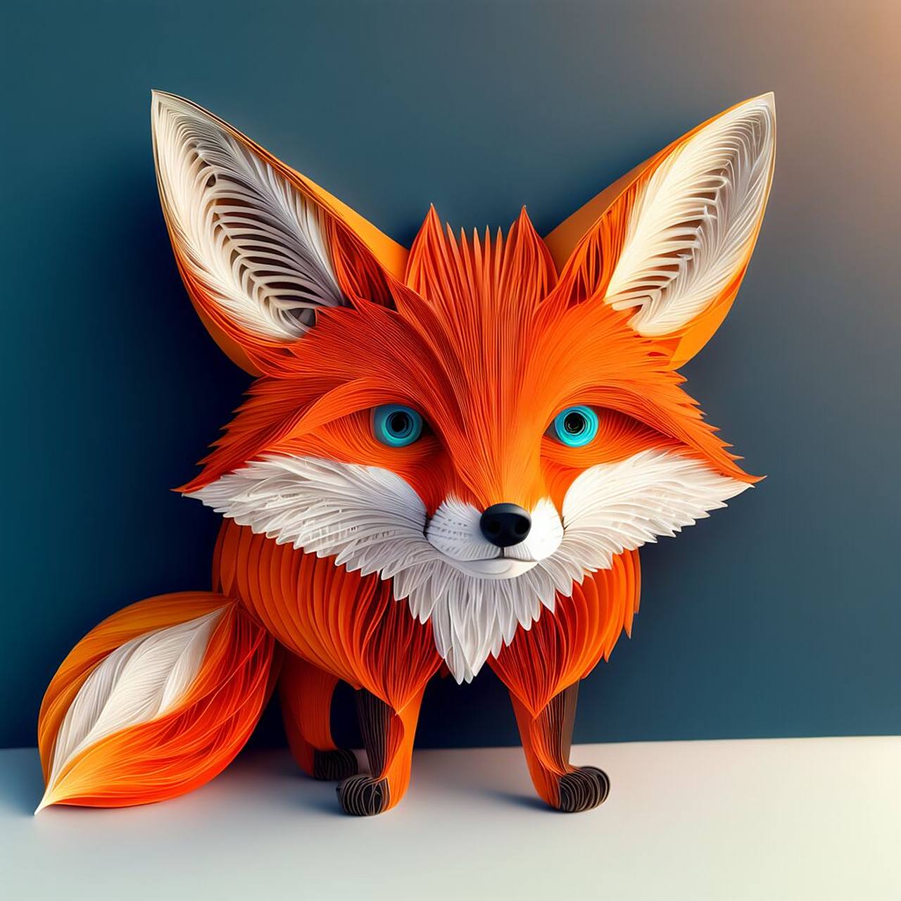 要更美,也要更锋利!02#衍纸#0202#狐狸