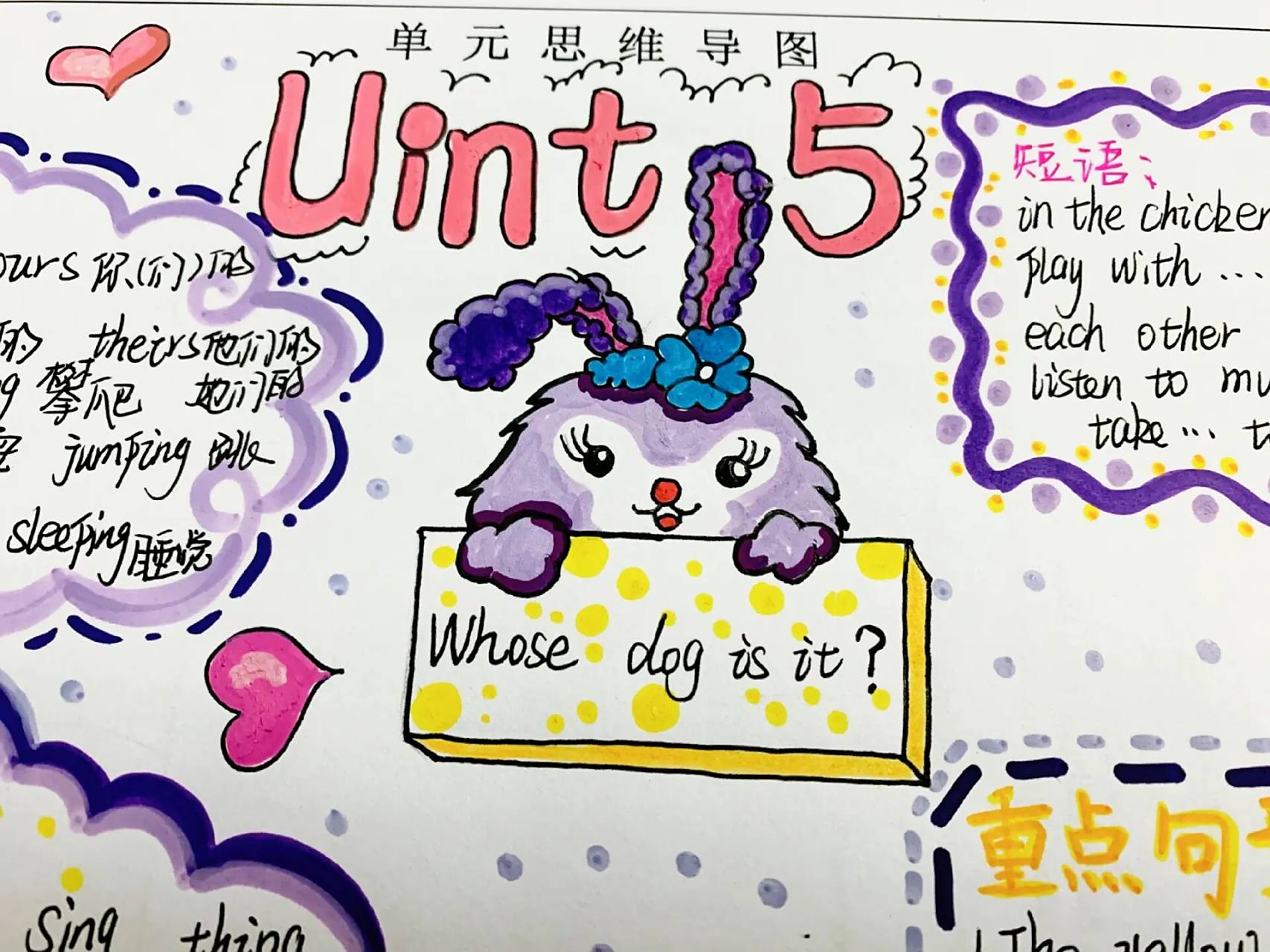 五下英语思维导图9696 whose  dog  is  it ?