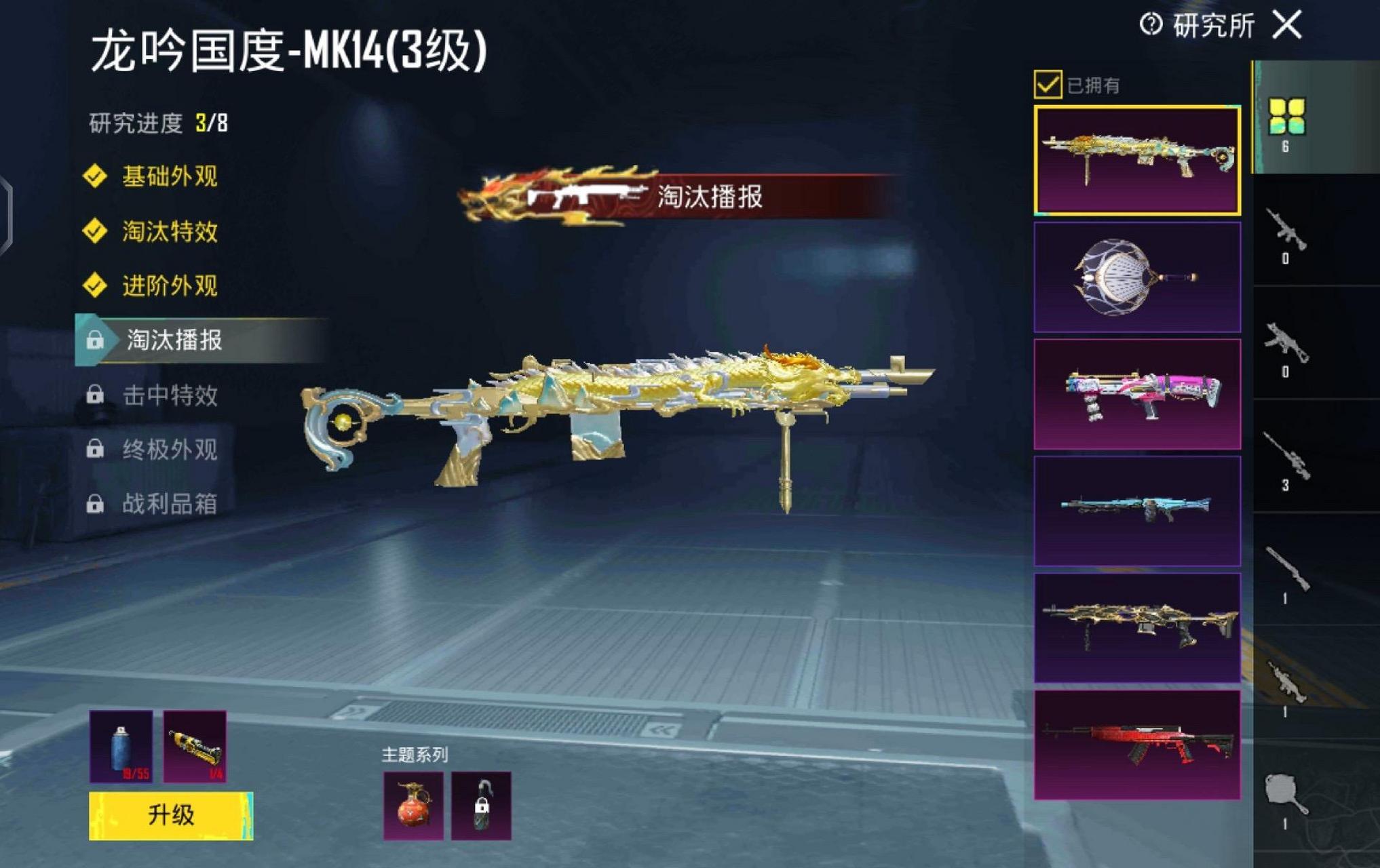 pubgm地铁逃生苍龙mg3 龙吟,星云妹控皮肤号!实价40