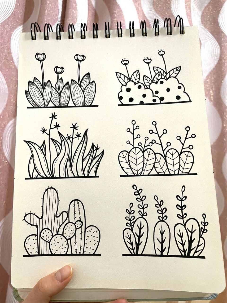 简笔画组合简单 植物图片
